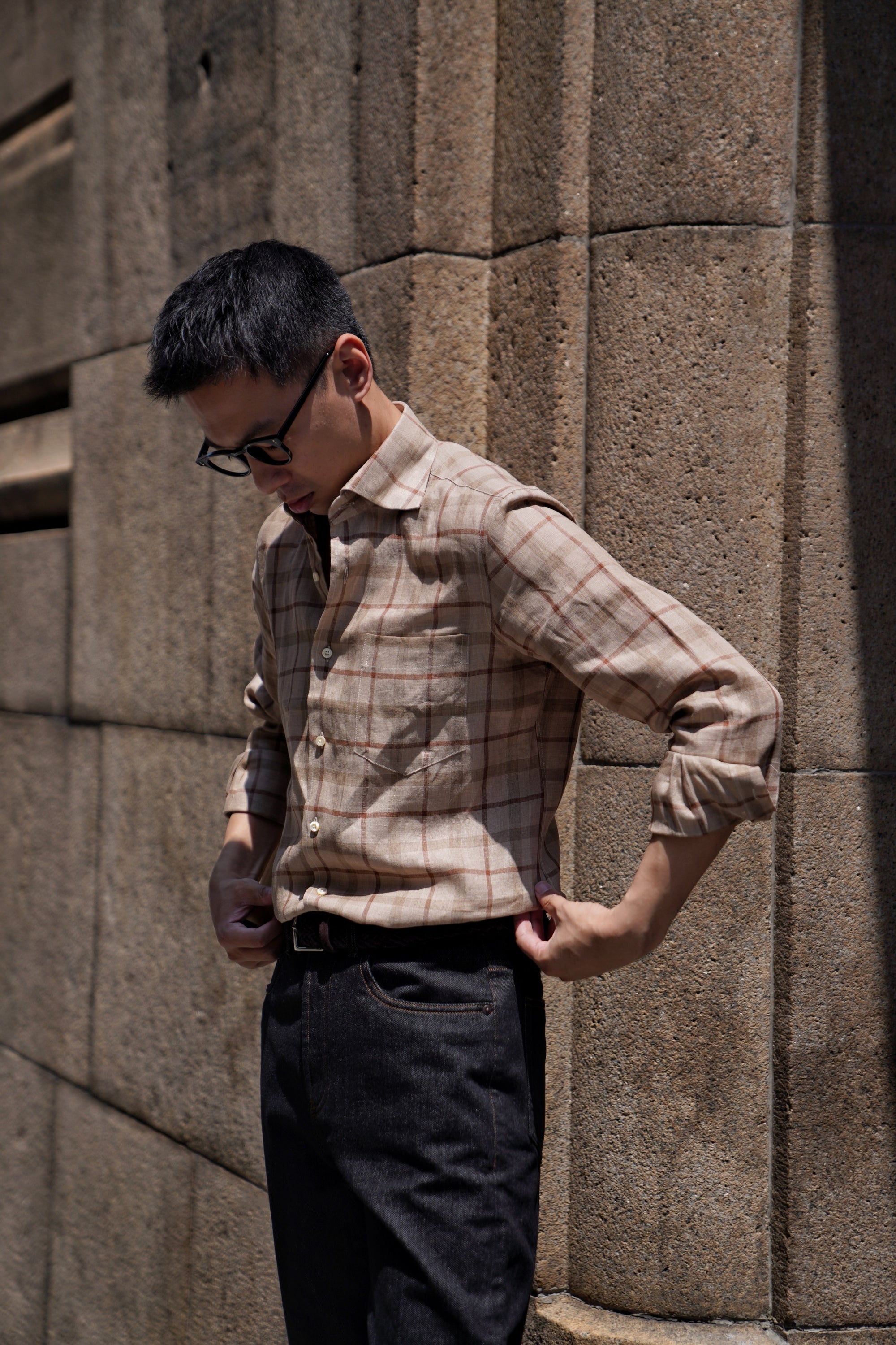 MTO Plaid Linen Shirt #501 #503