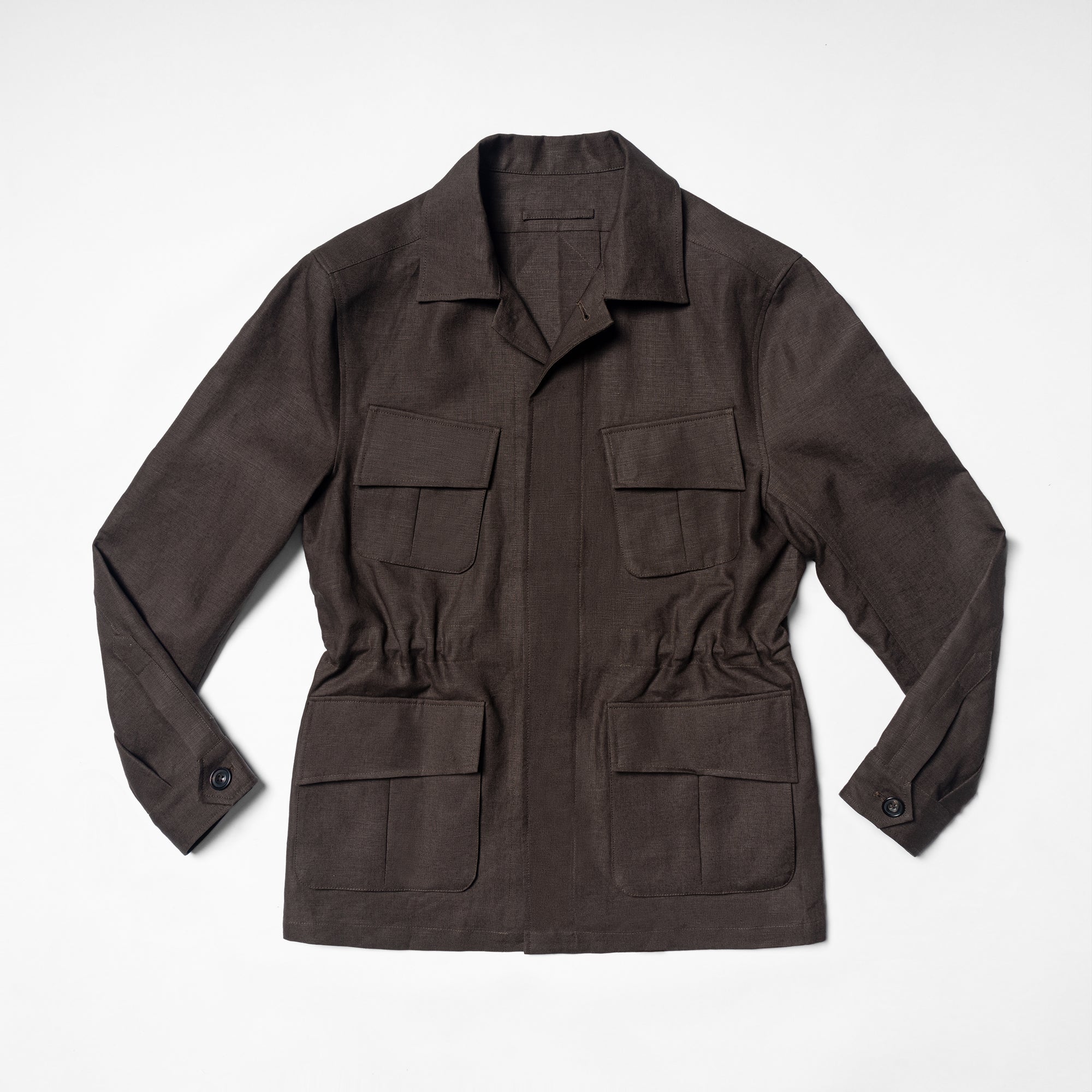 MTO Dark Brown Irish Linen M42 Jacket