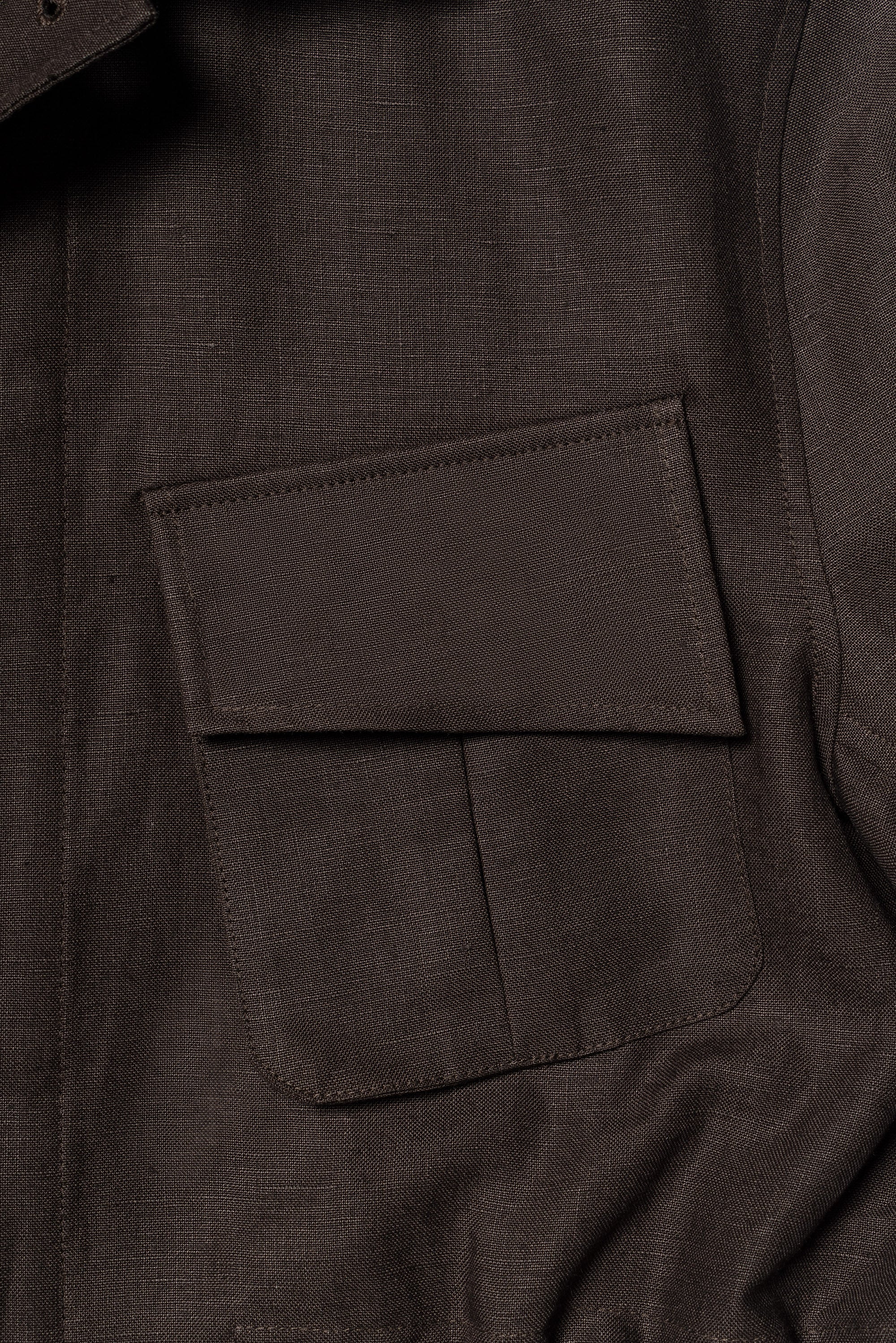 MTO Dark Brown Irish Linen M42 Jacket