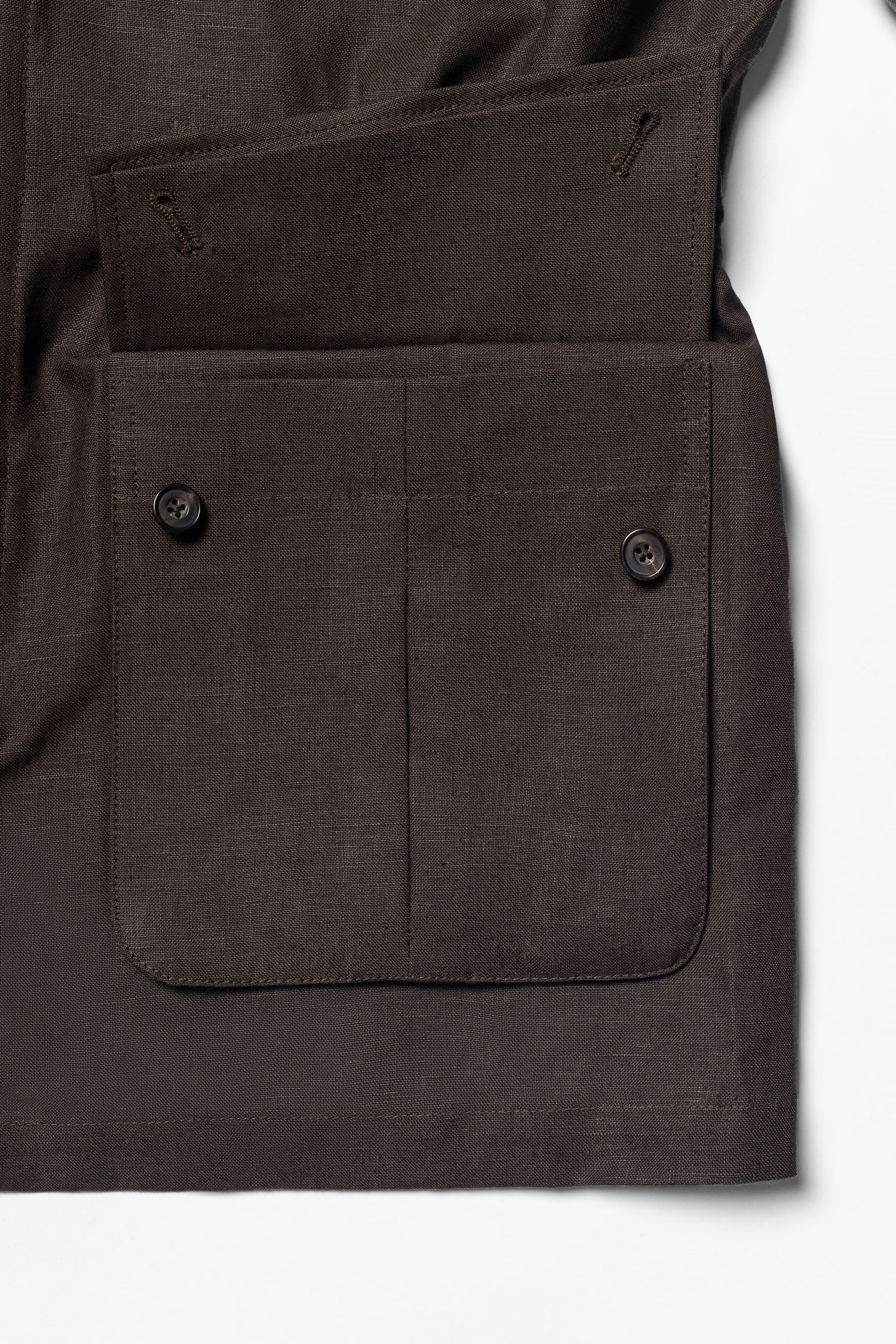 MTO Dark Brown Irish Linen M42 Jacket