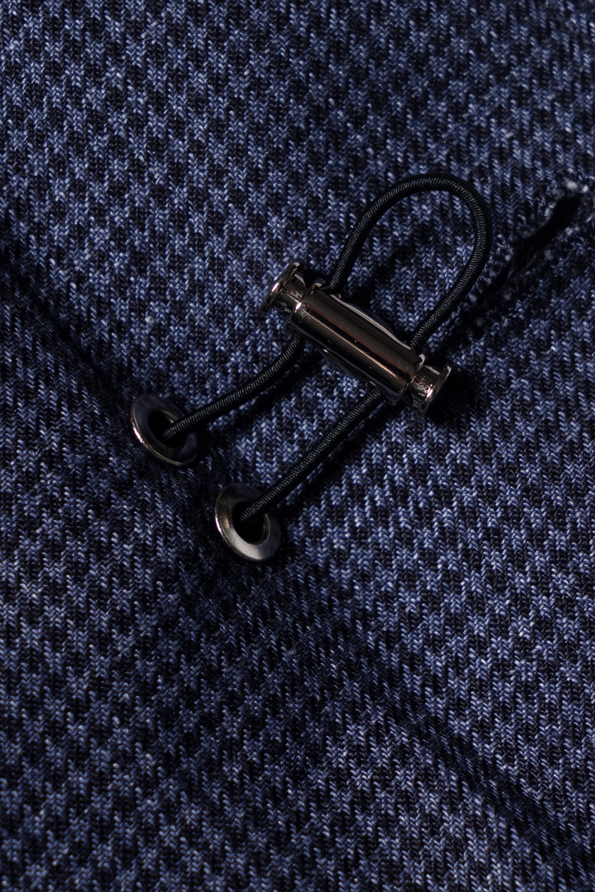 MTO Navy Houndstooth Linen Teba Jacket