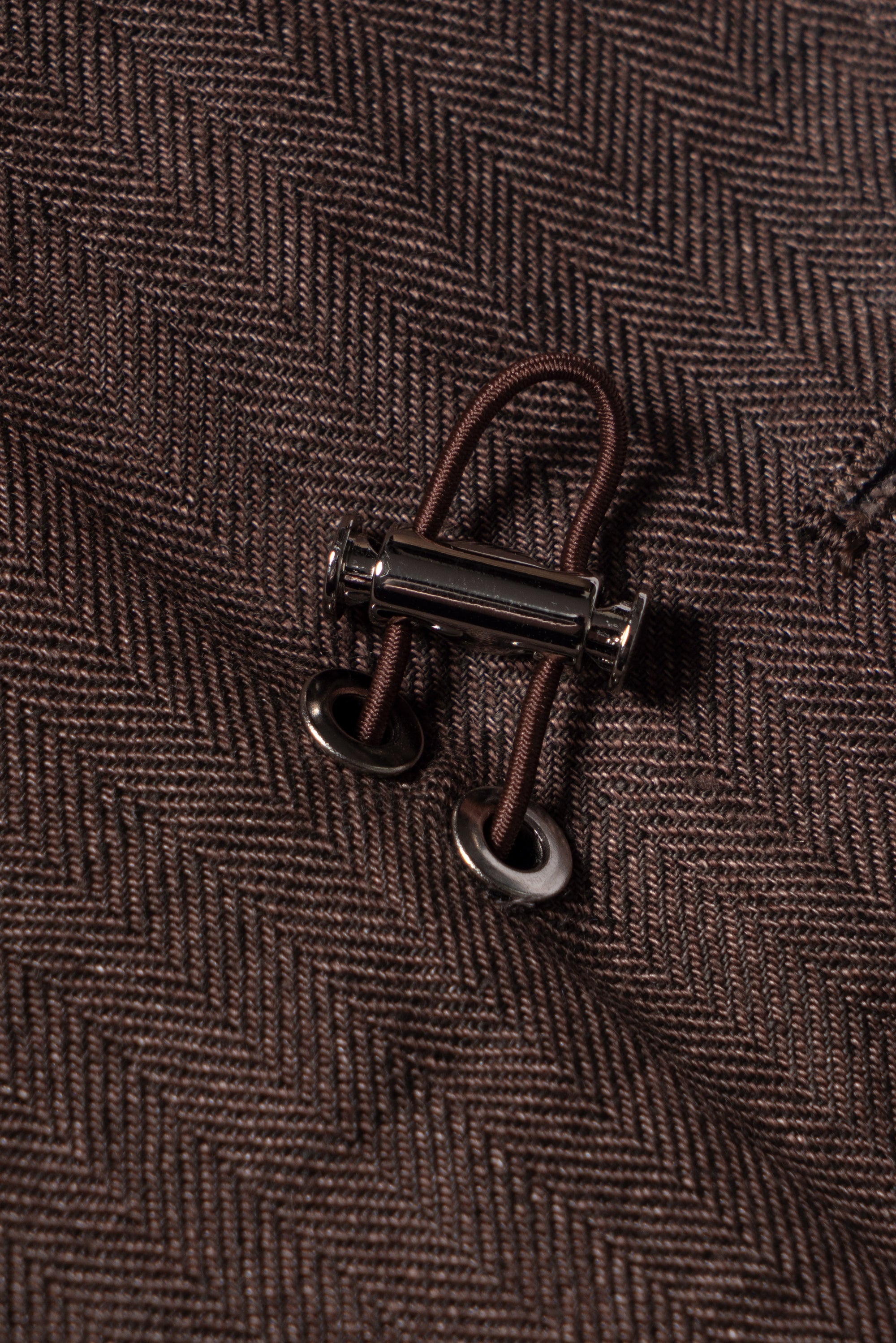 MTO Tobacco Herringbone Linen Teba Jacket