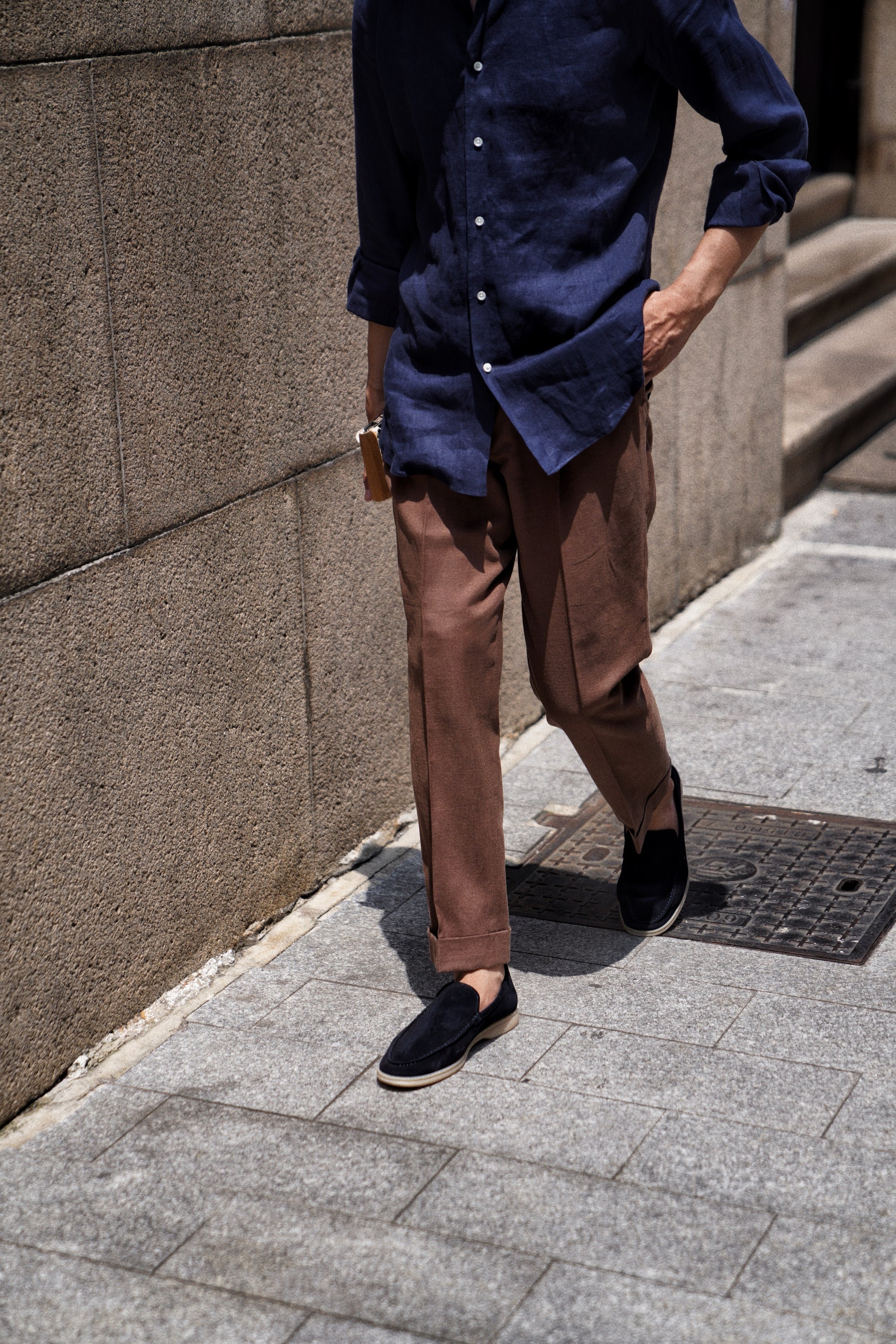 Navy Capri Loafers