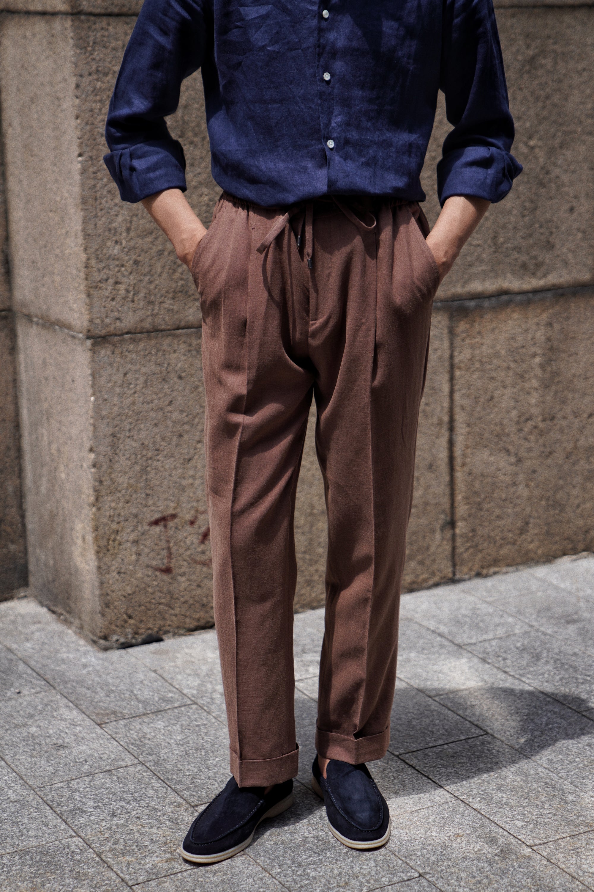 Navy Capri Loafers