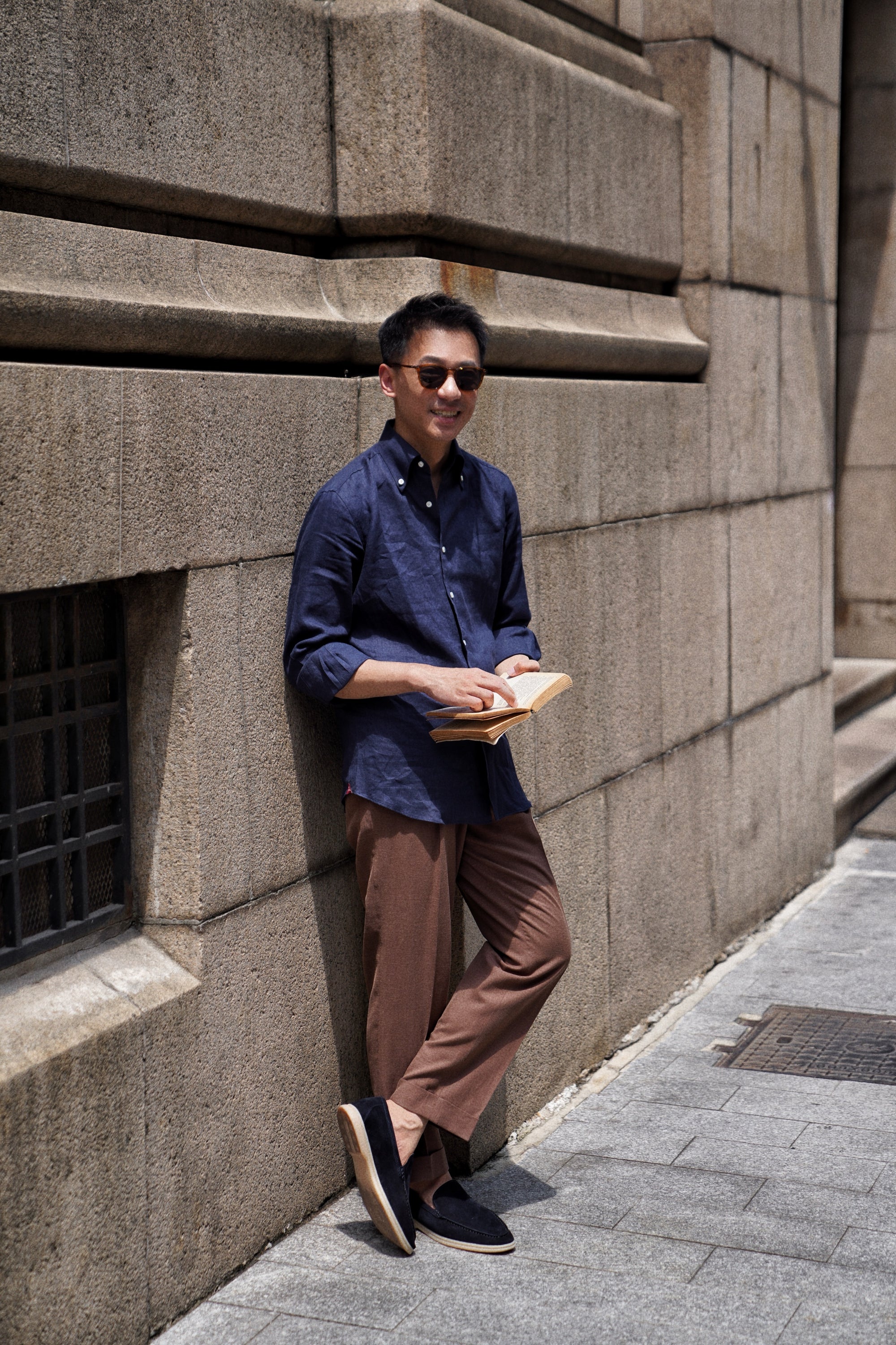 Navy Capri Loafers