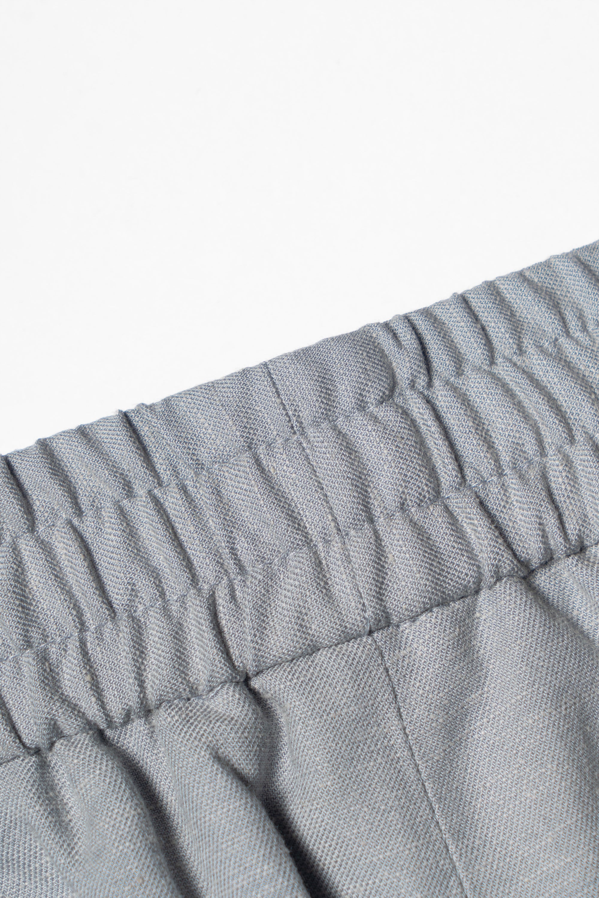 Rhino Grey Cotton Linen Tencel Drawstring Trousers #453