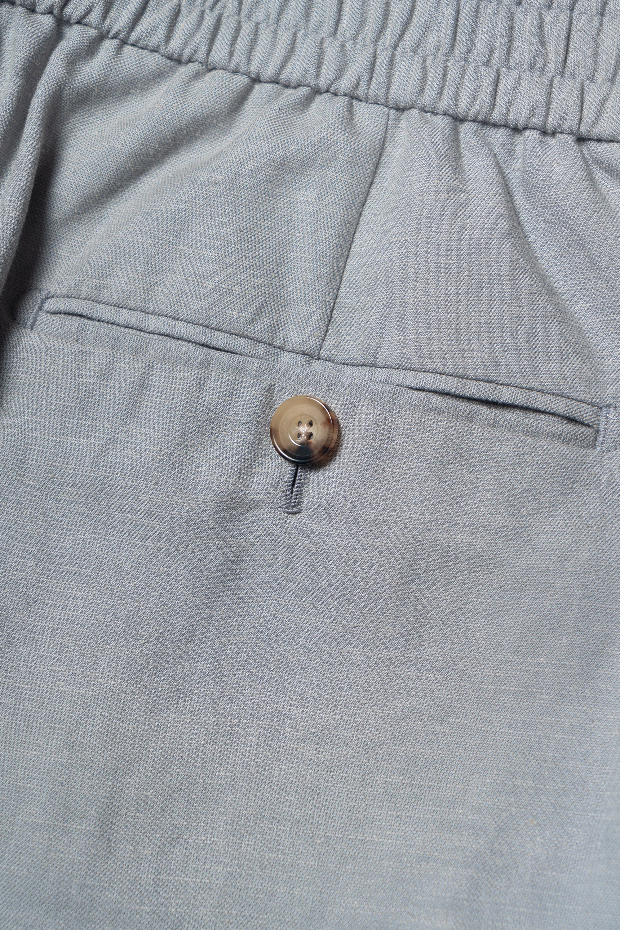 Rhino Grey Cotton Linen Tencel Drawstring Trousers #453