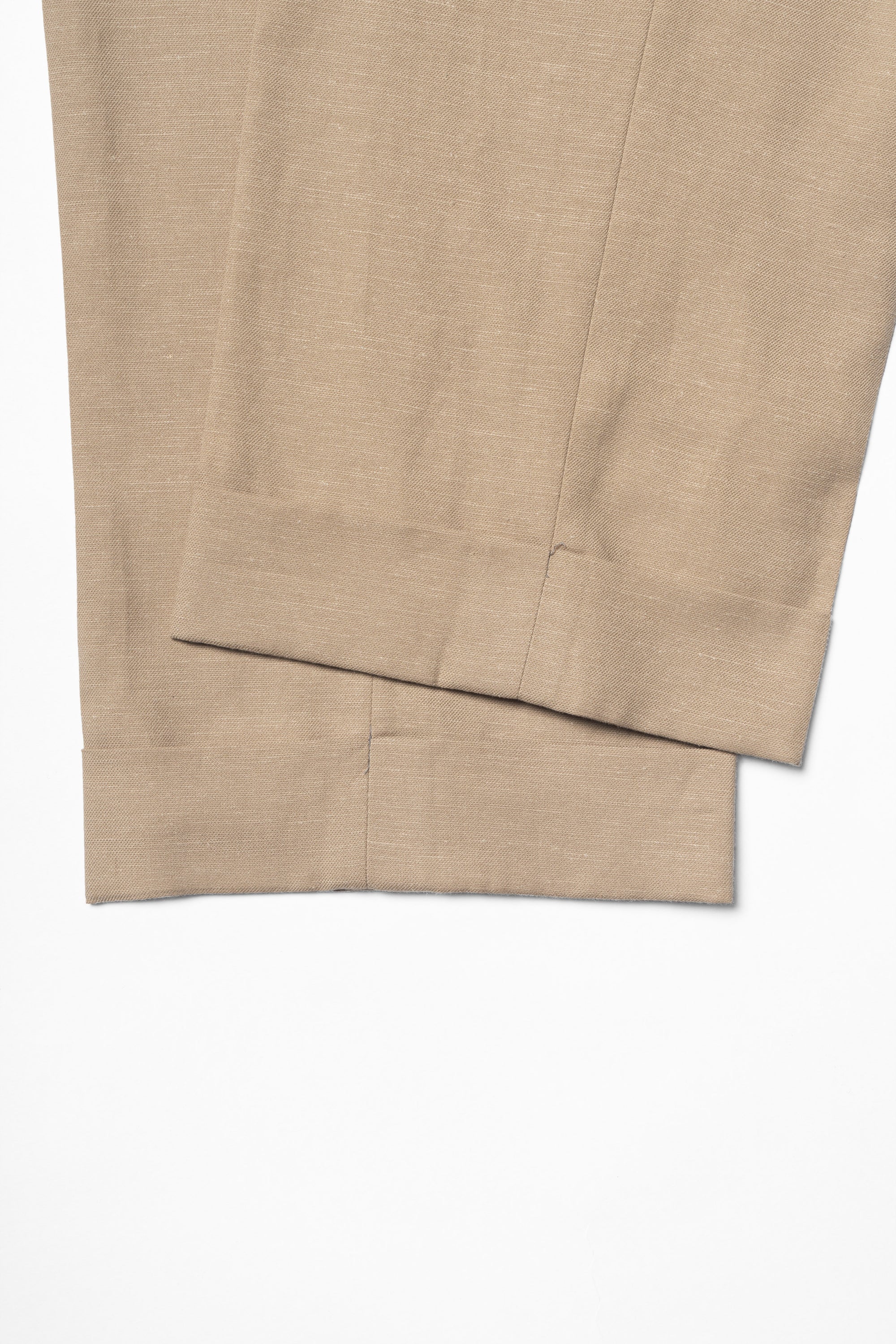 Khaki Cotton Linen Tencel Drawstring Trousers #454