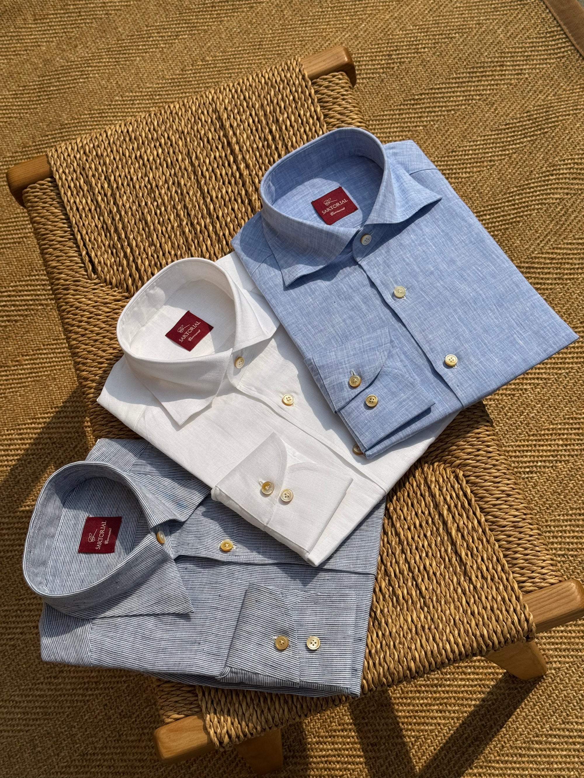 MTO Hand Stitched Linen Shirt #49 #50 #51