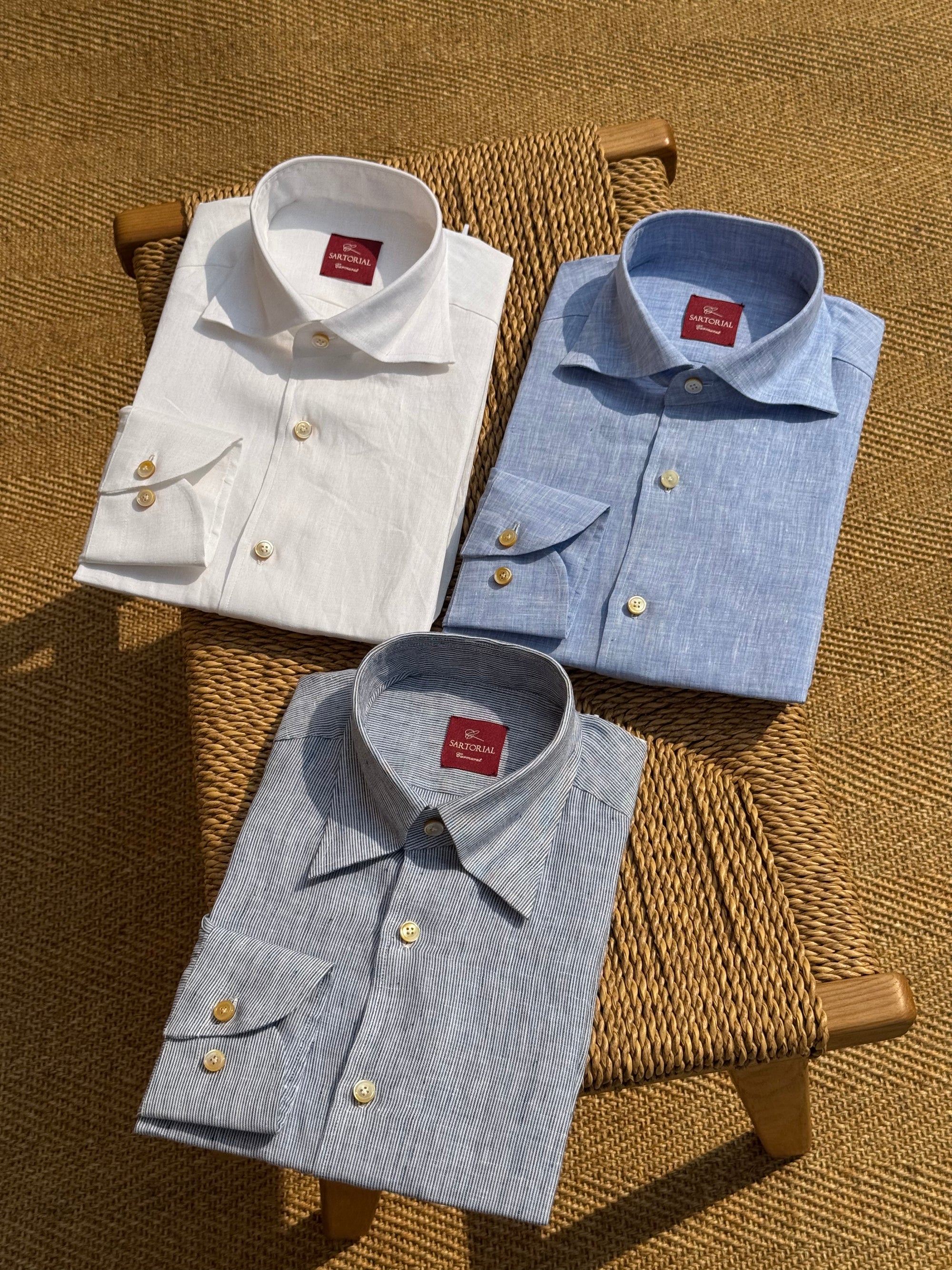 MTO Hand Stitched Linen Shirt #49 #50 #51