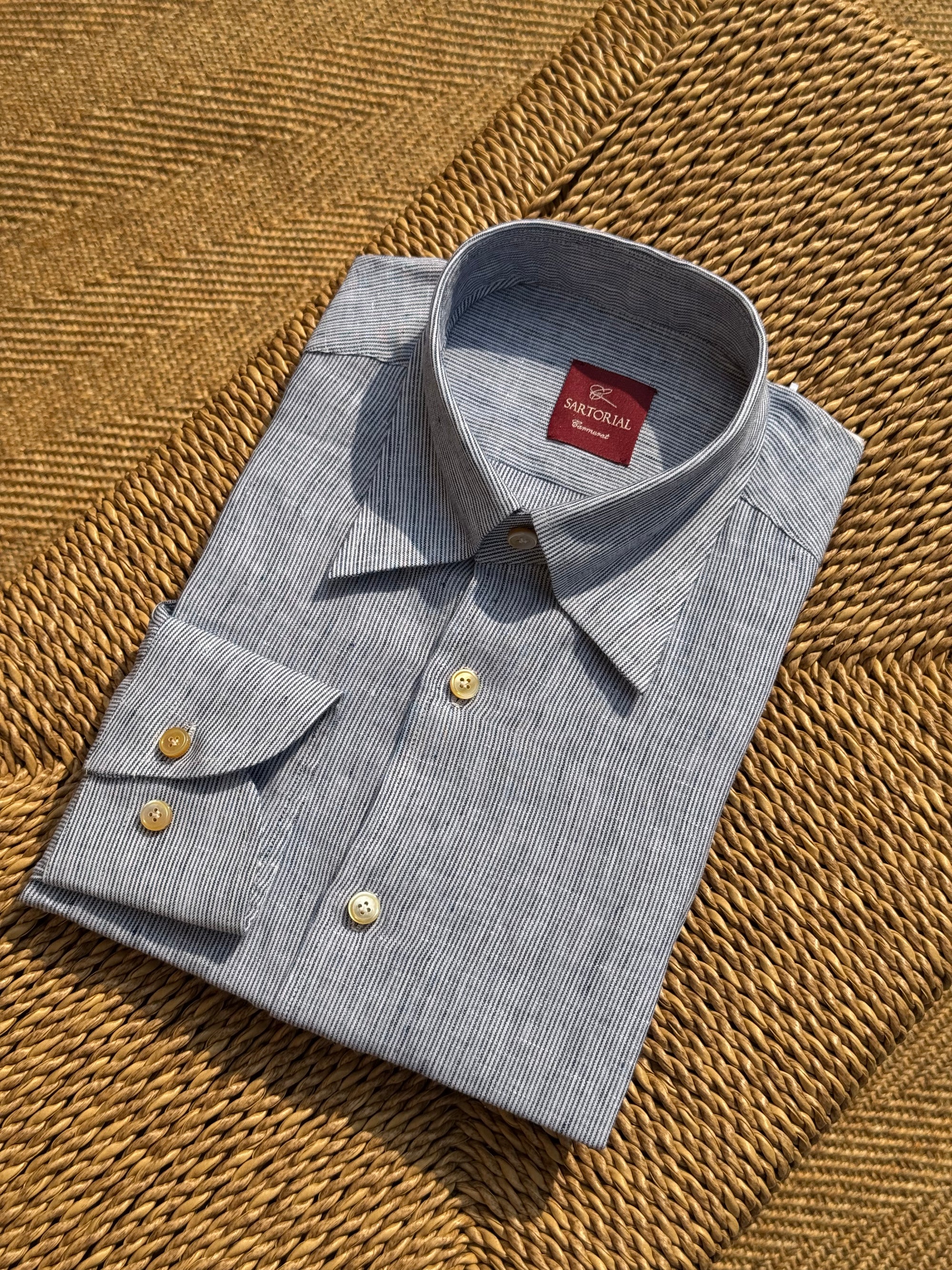 MTO Hand Stitched Linen Shirt #49 #50 #51