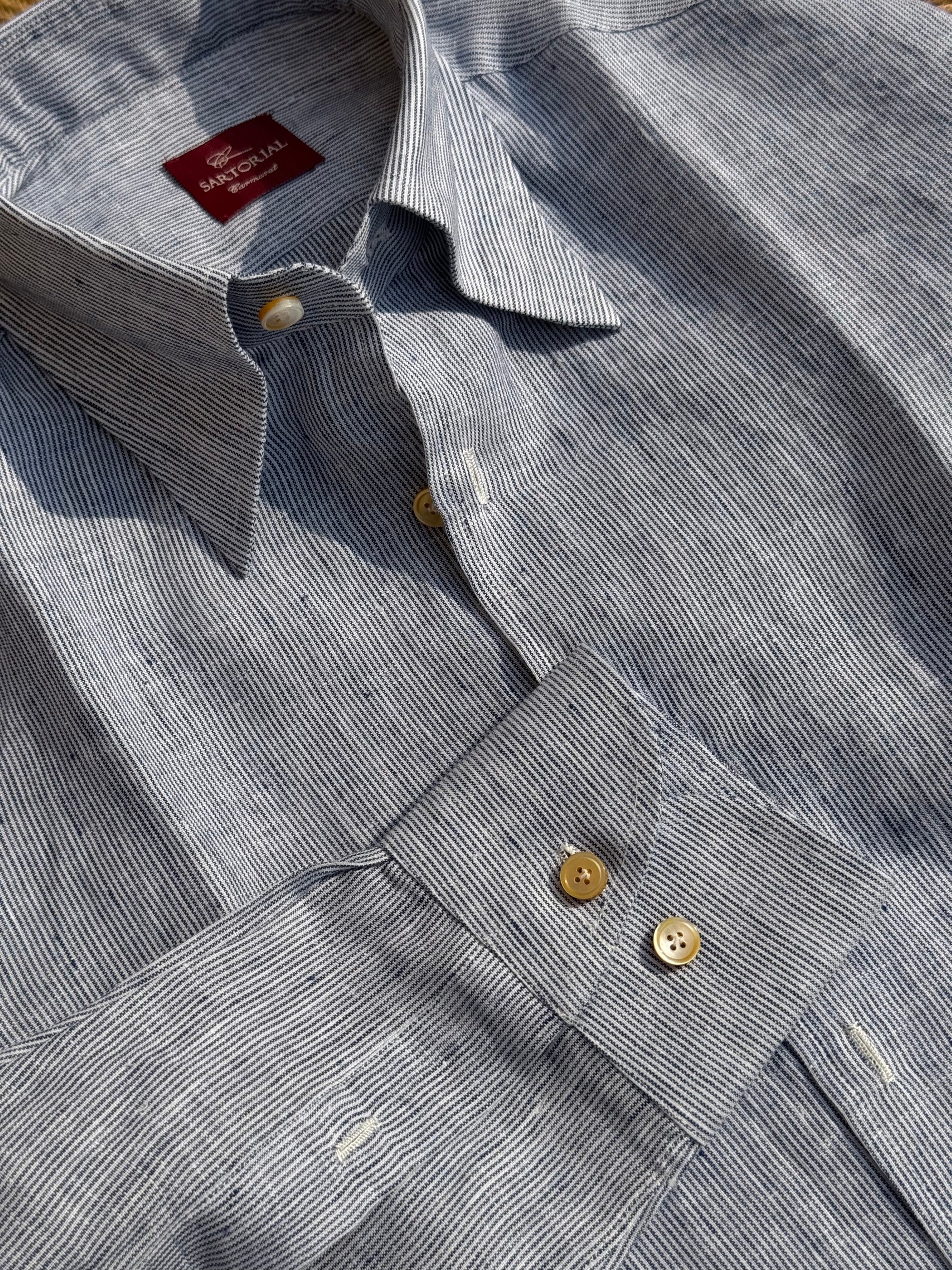 MTO Hand Stitched Linen Shirt #49 #50 #51