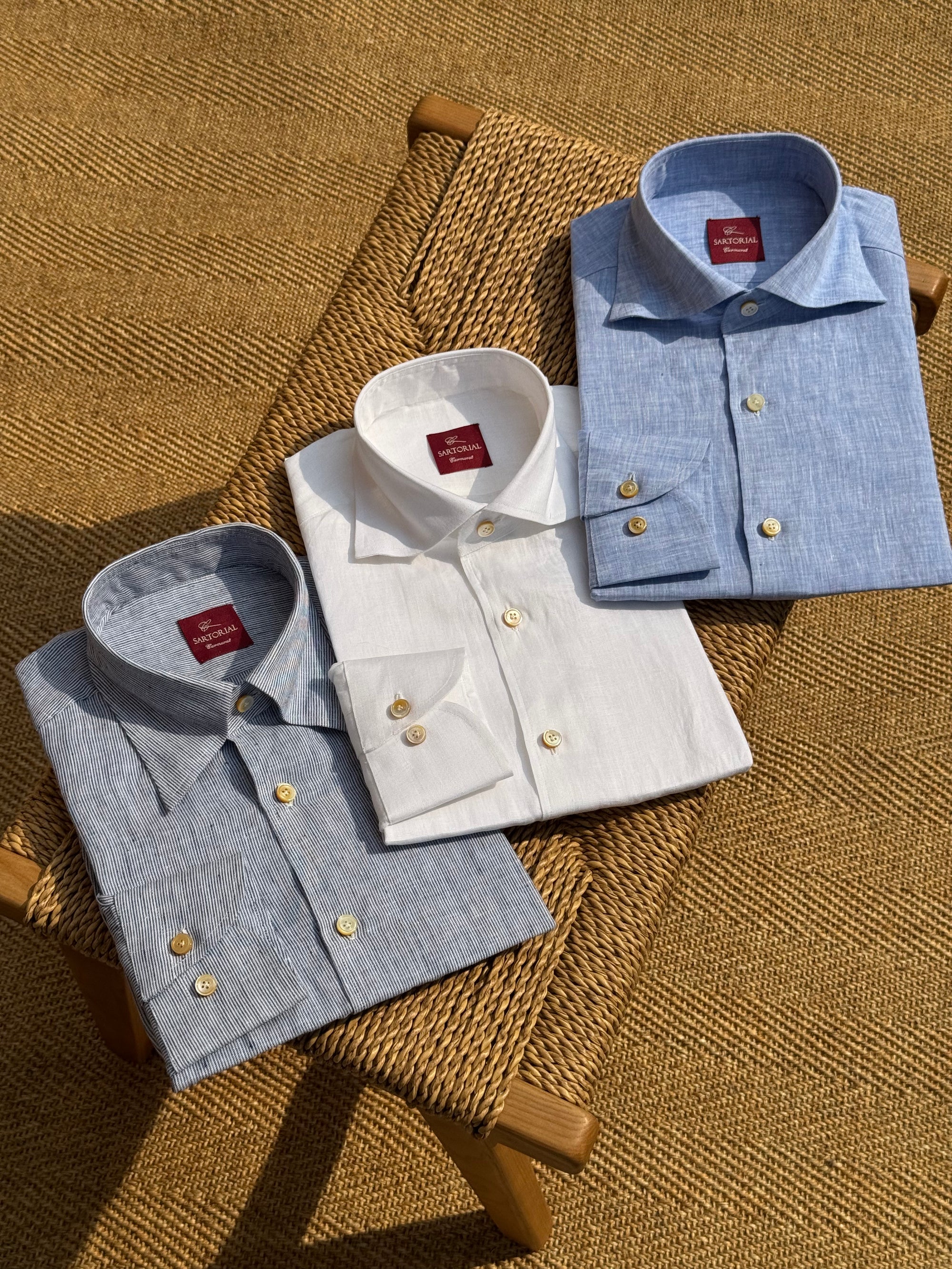 MTO Hand Stitched Linen Shirt #49 #50 #51
