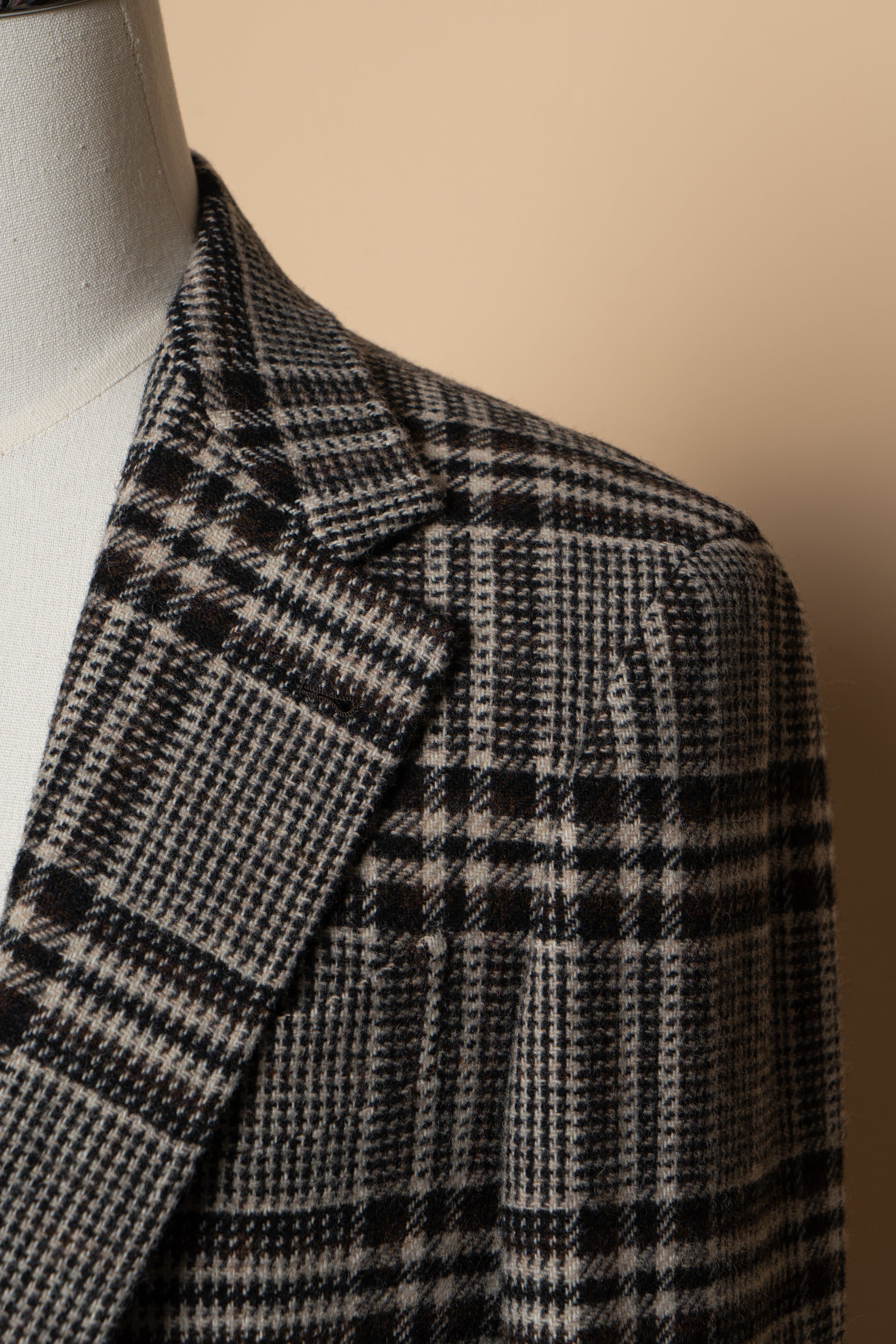 MTO Black Glen Check Tweed Jacket #484