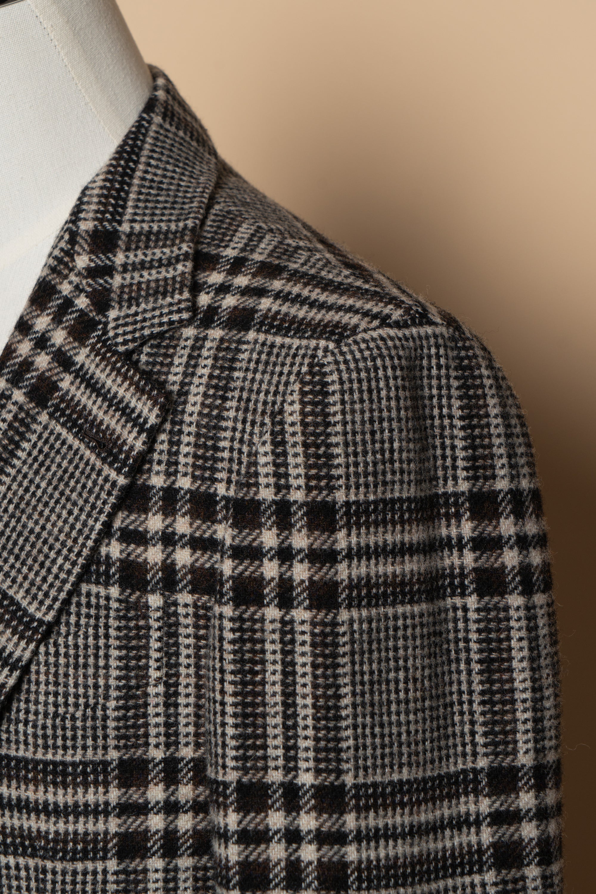 MTO Black Glen Check Tweed Jacket #484