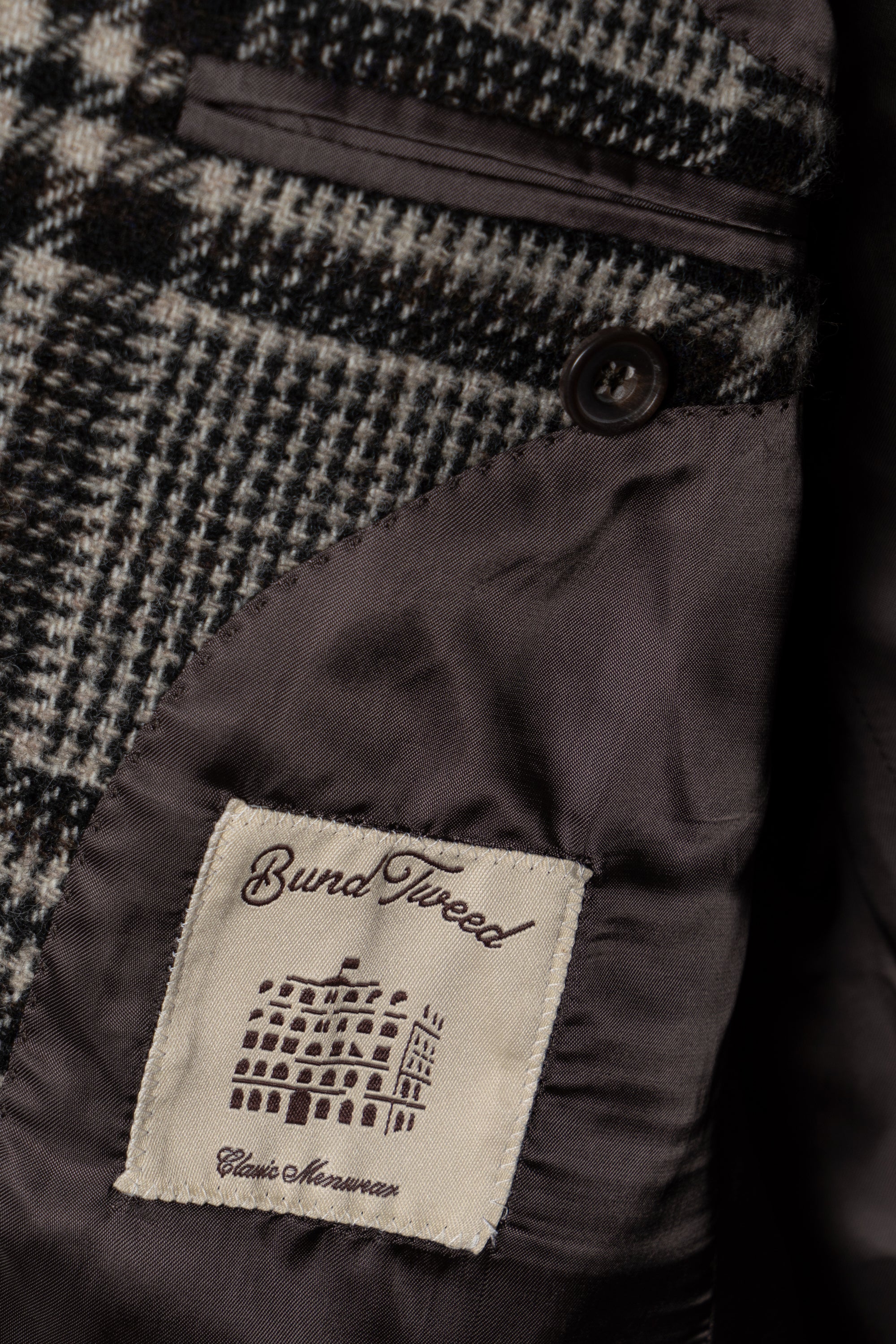 MTO Black Glen Check Tweed Jacket #484