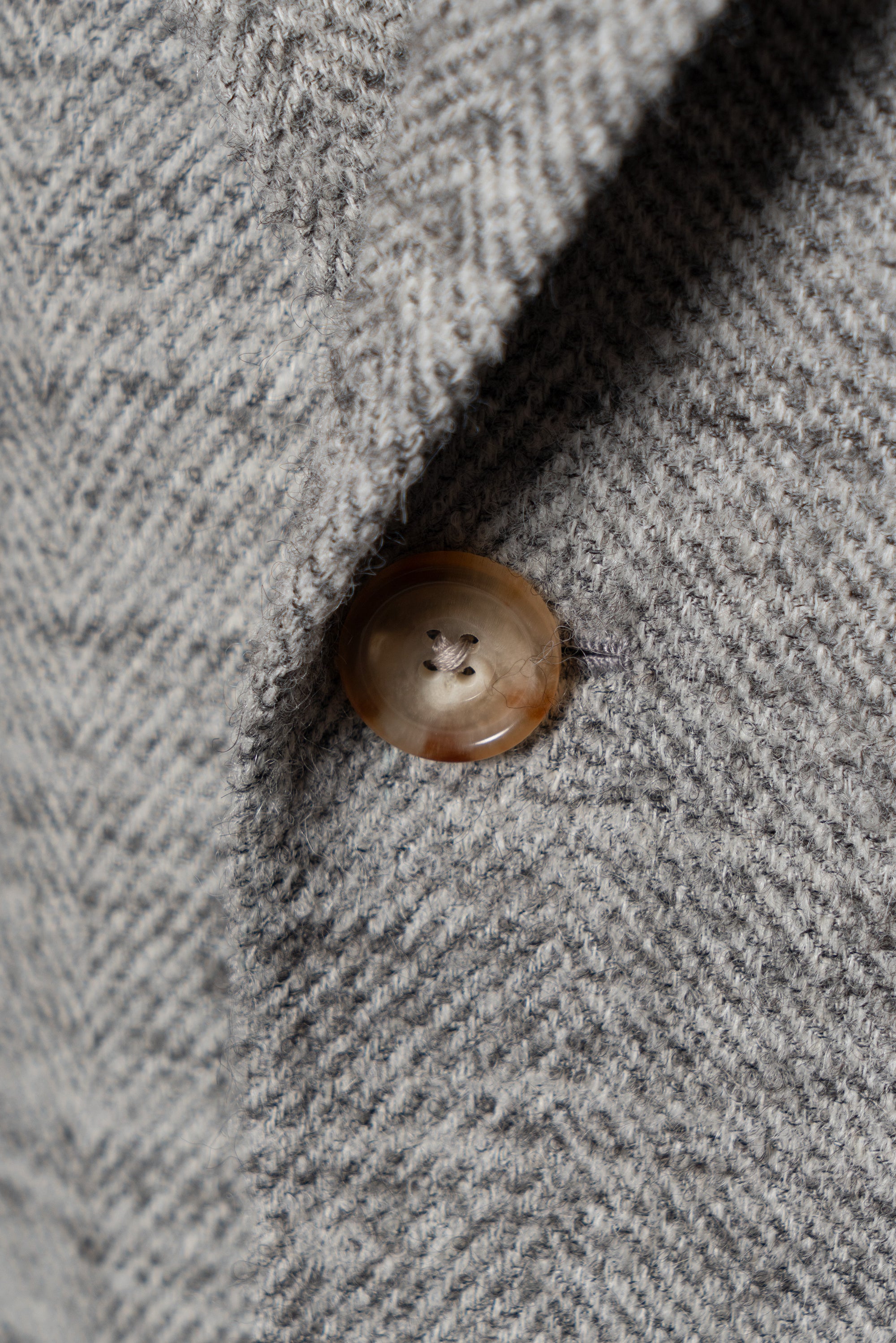 MTO Mist Gray Camel Wool Herringbone Jacket #445