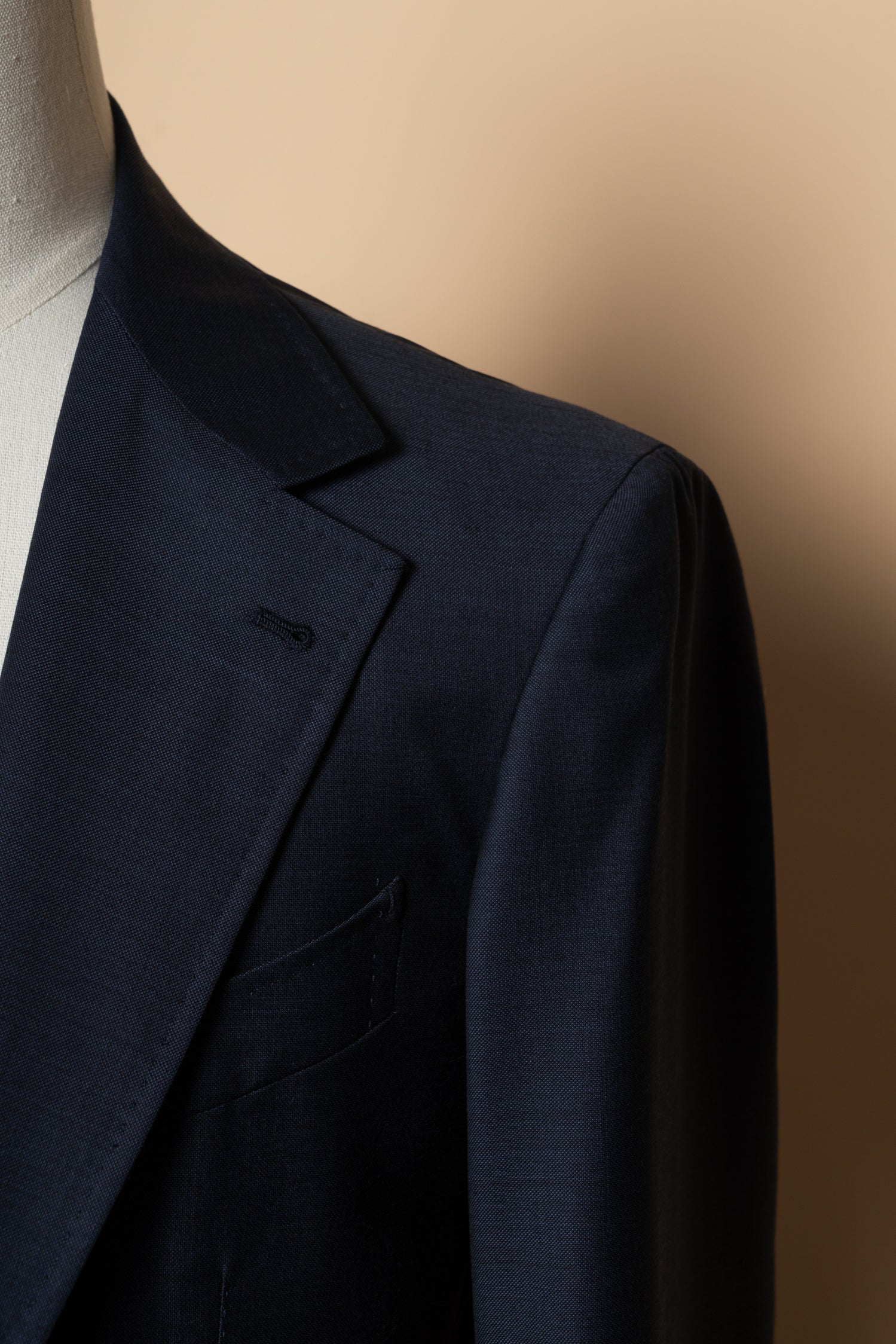 MTO Navy Sharkskin 17 Micron 130s Suit #406