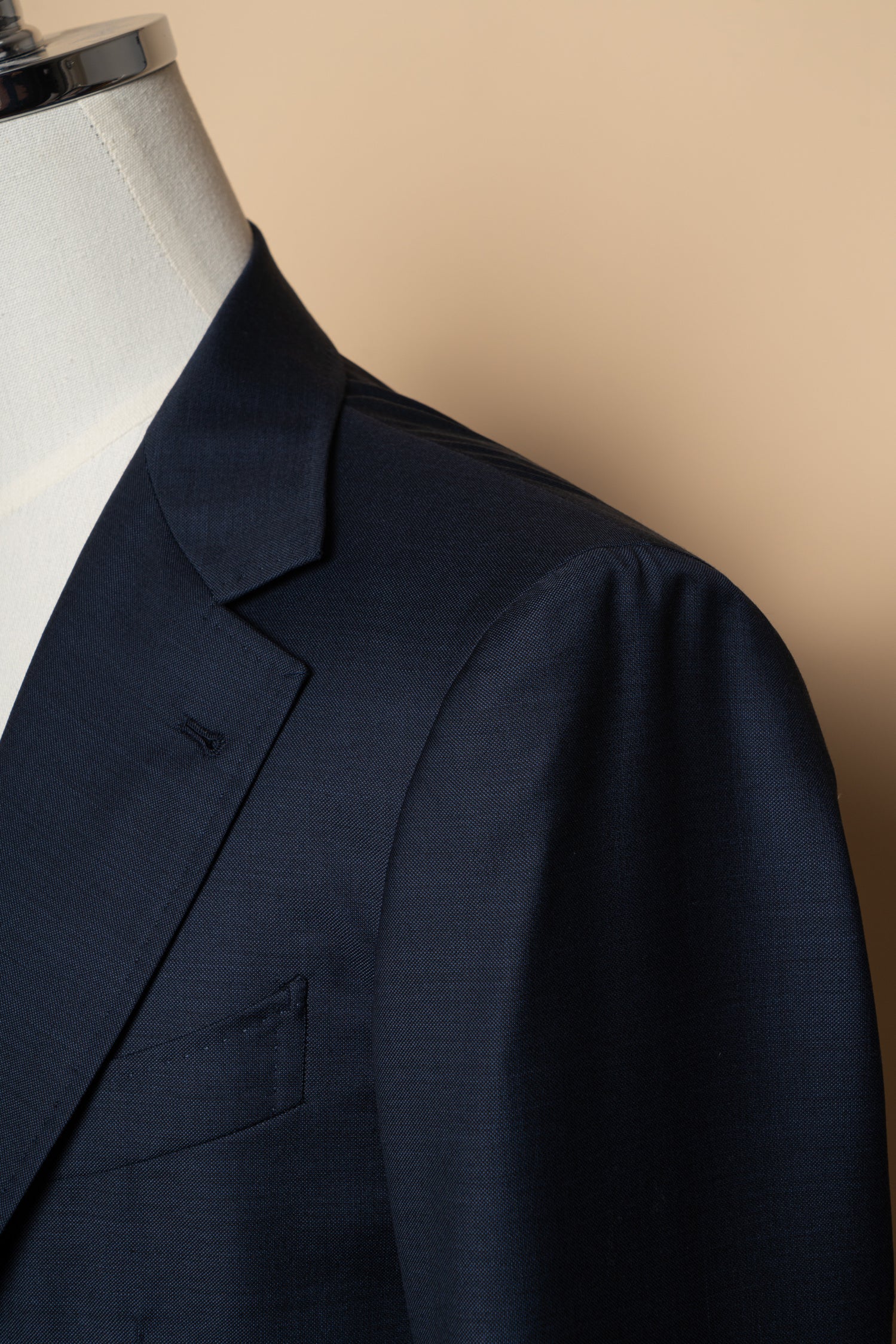 MTO Navy Sharkskin 17 Micron 130s Suit #406