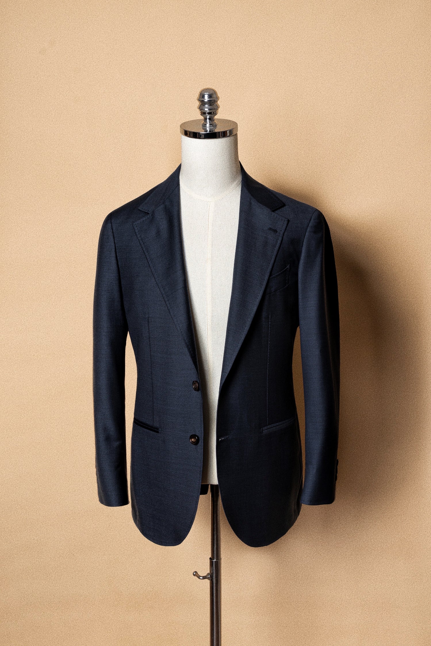 MTO Navy Sharkskin 17 Micron 130s Suit #406