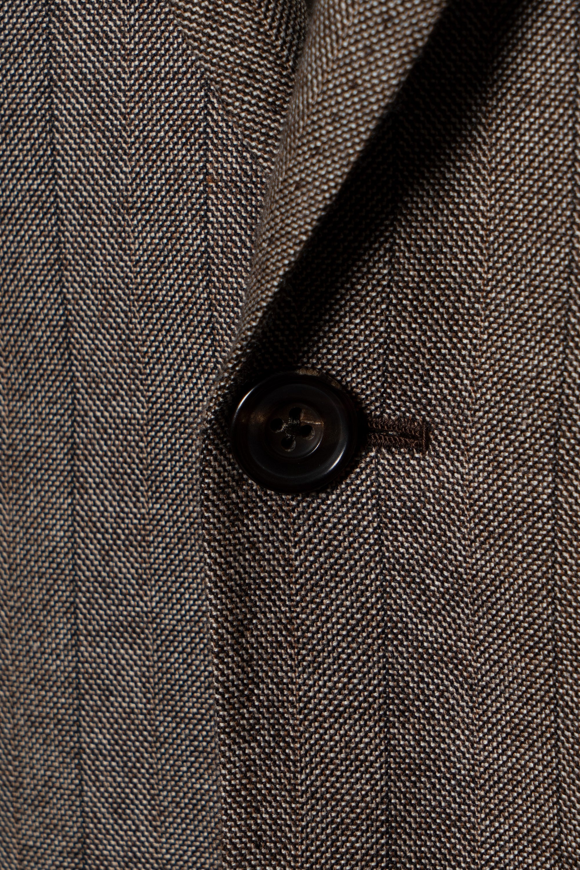 MTO Brown Herringbone Flannel Suit #372