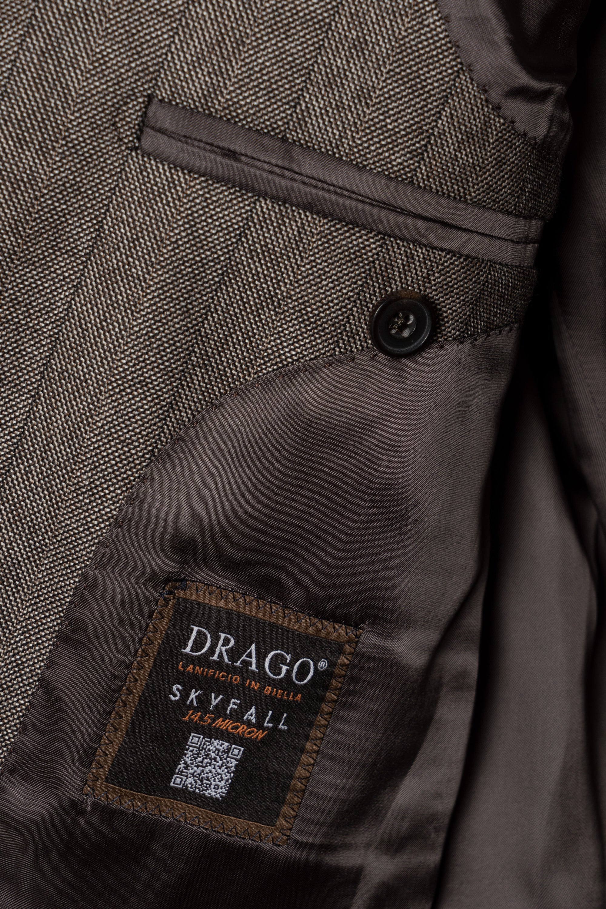 MTO Brown Herringbone Flannel Suit #372