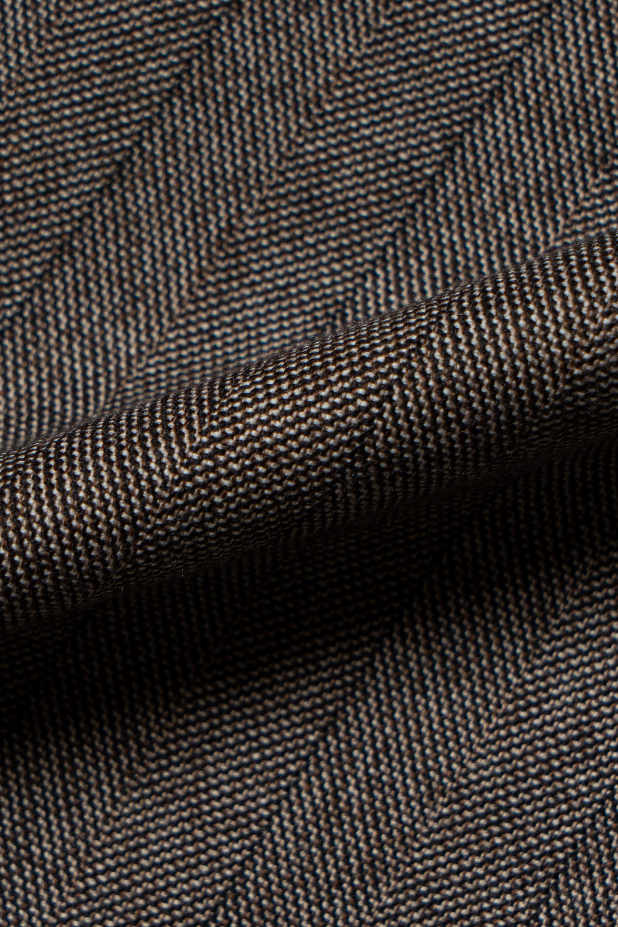 MTO Brown Herringbone Flannel Suit #372