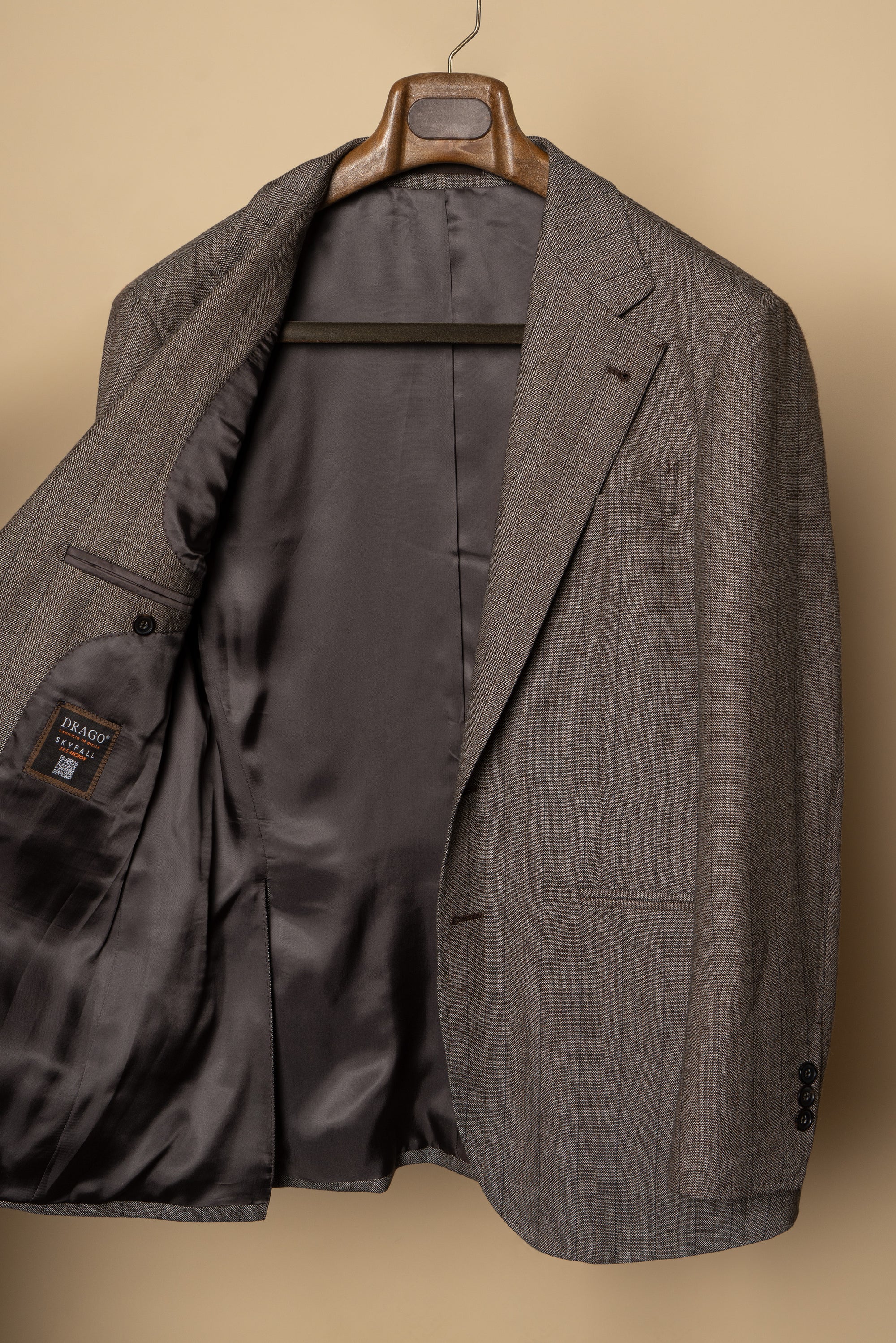 MTO Brown Herringbone Flannel Suit #372