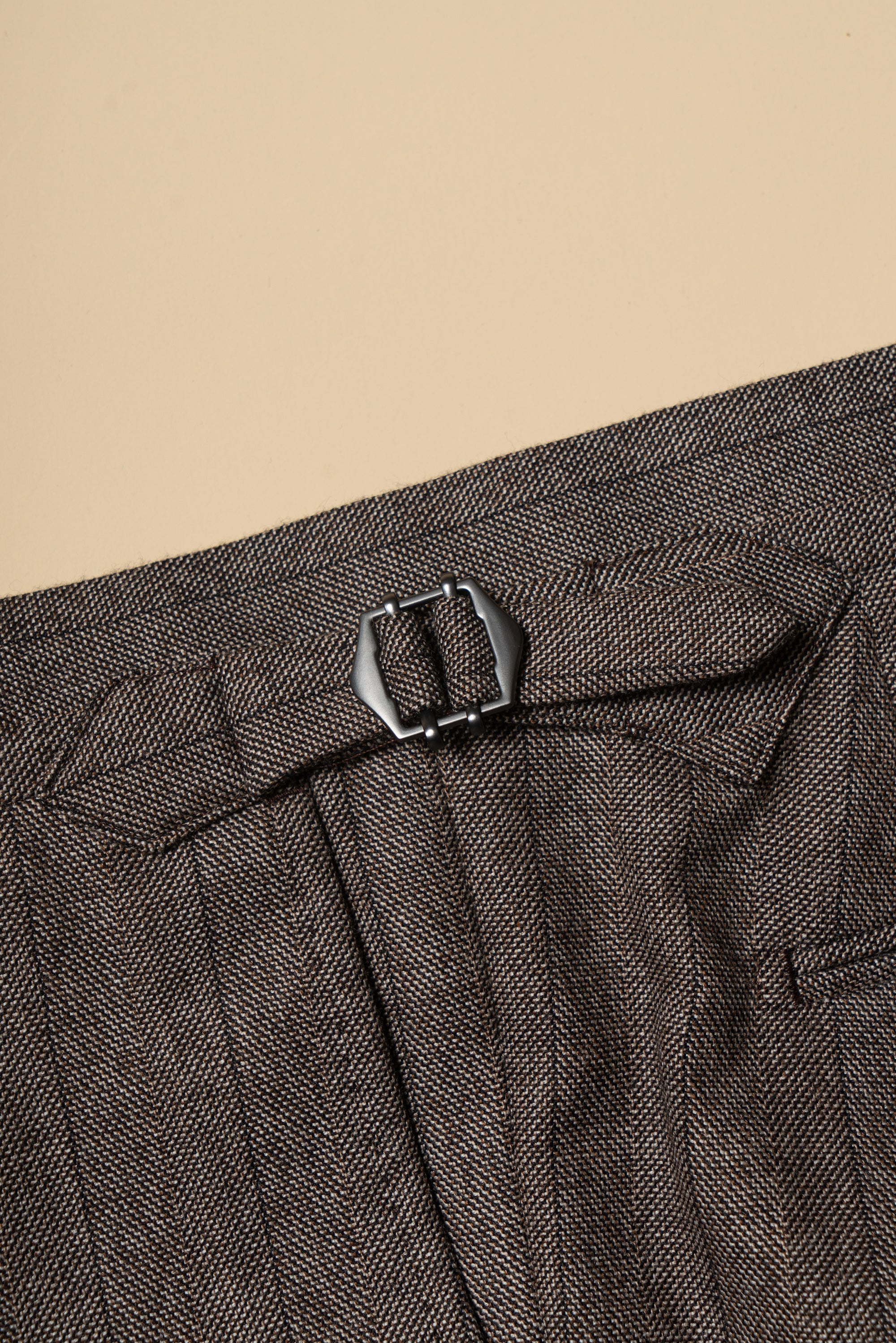 MTO Brown Herringbone Flannel Suit #372