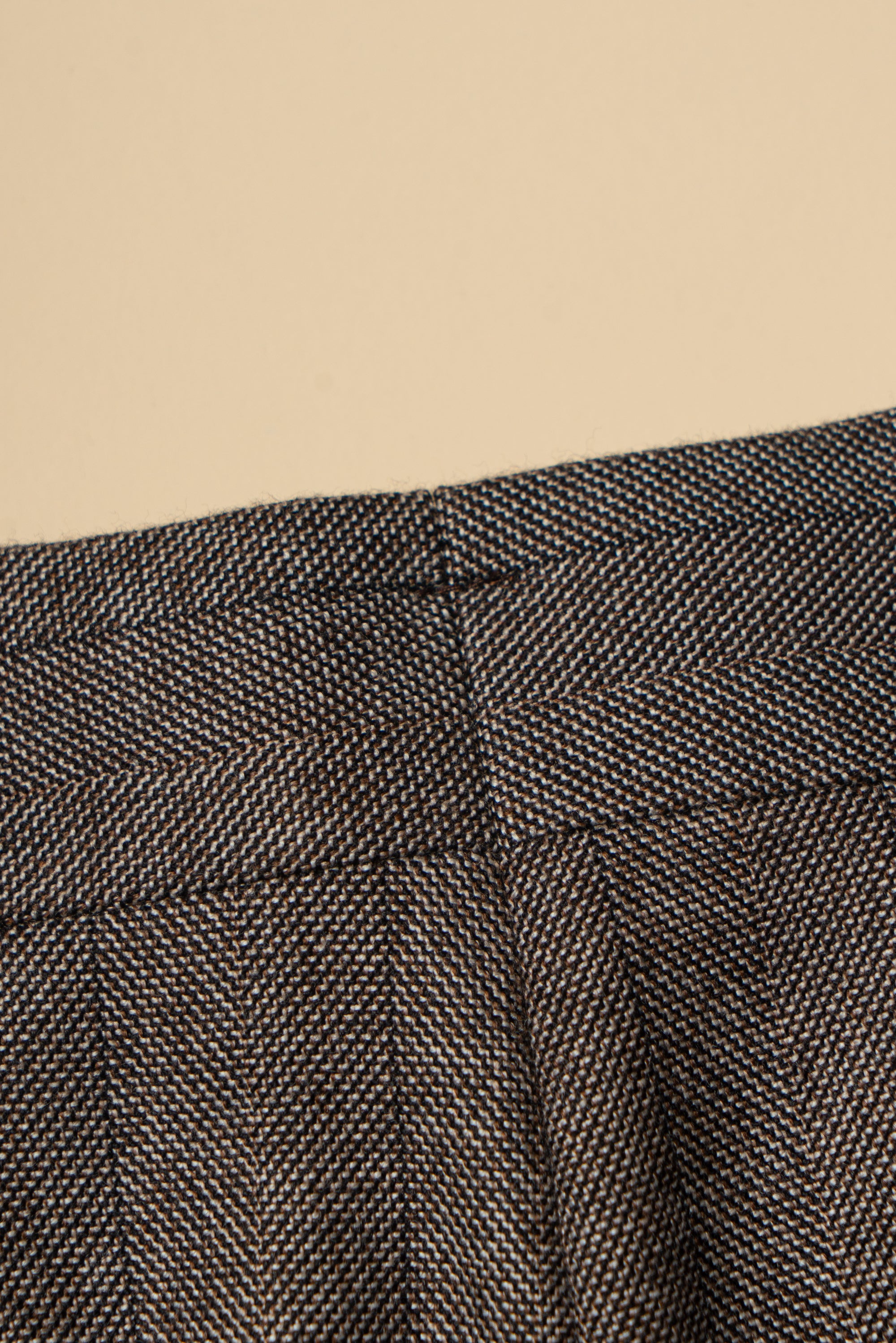 MTO Brown Herringbone Flannel Suit #372