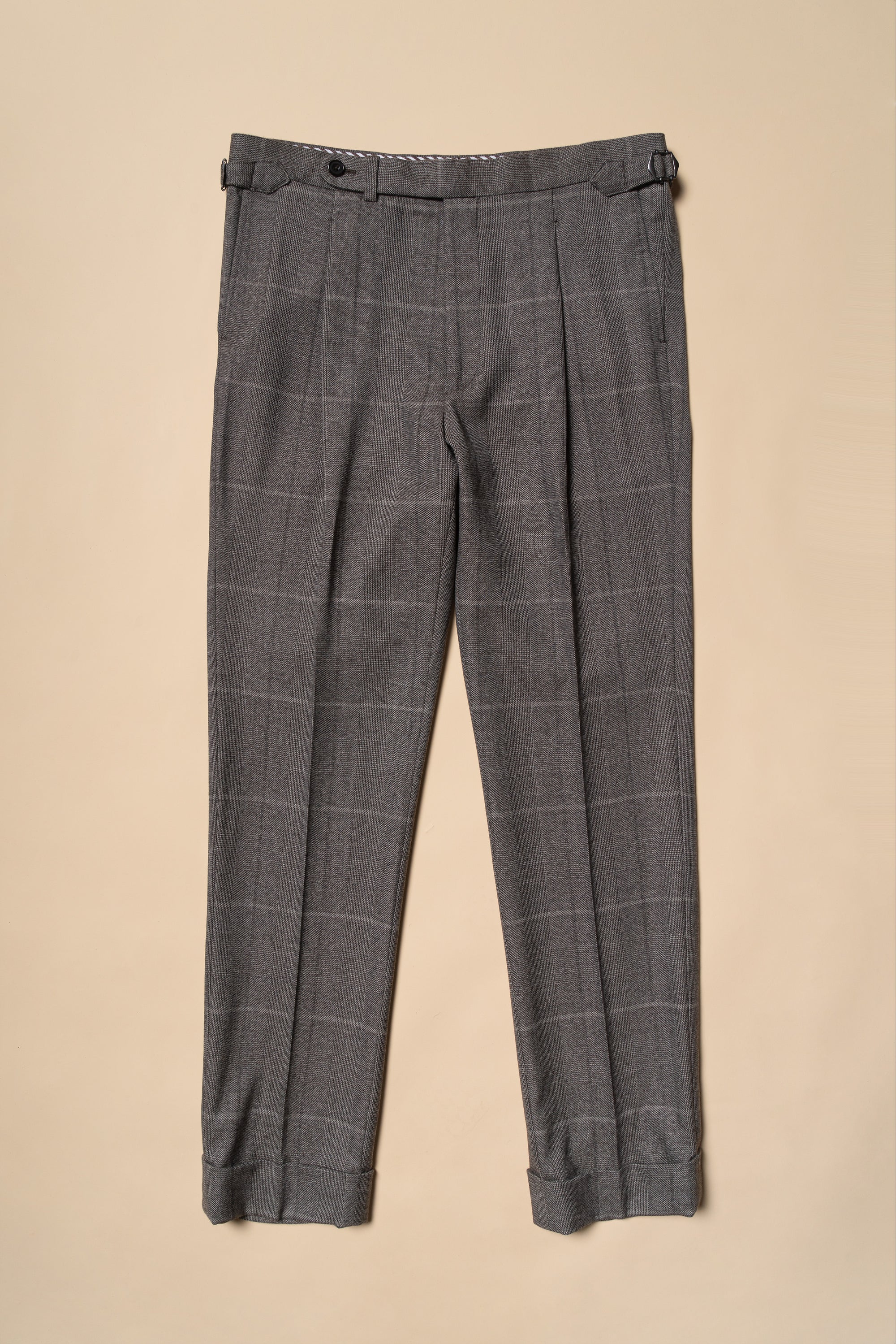 MTO Brown Glen Check Flannel Suit #373