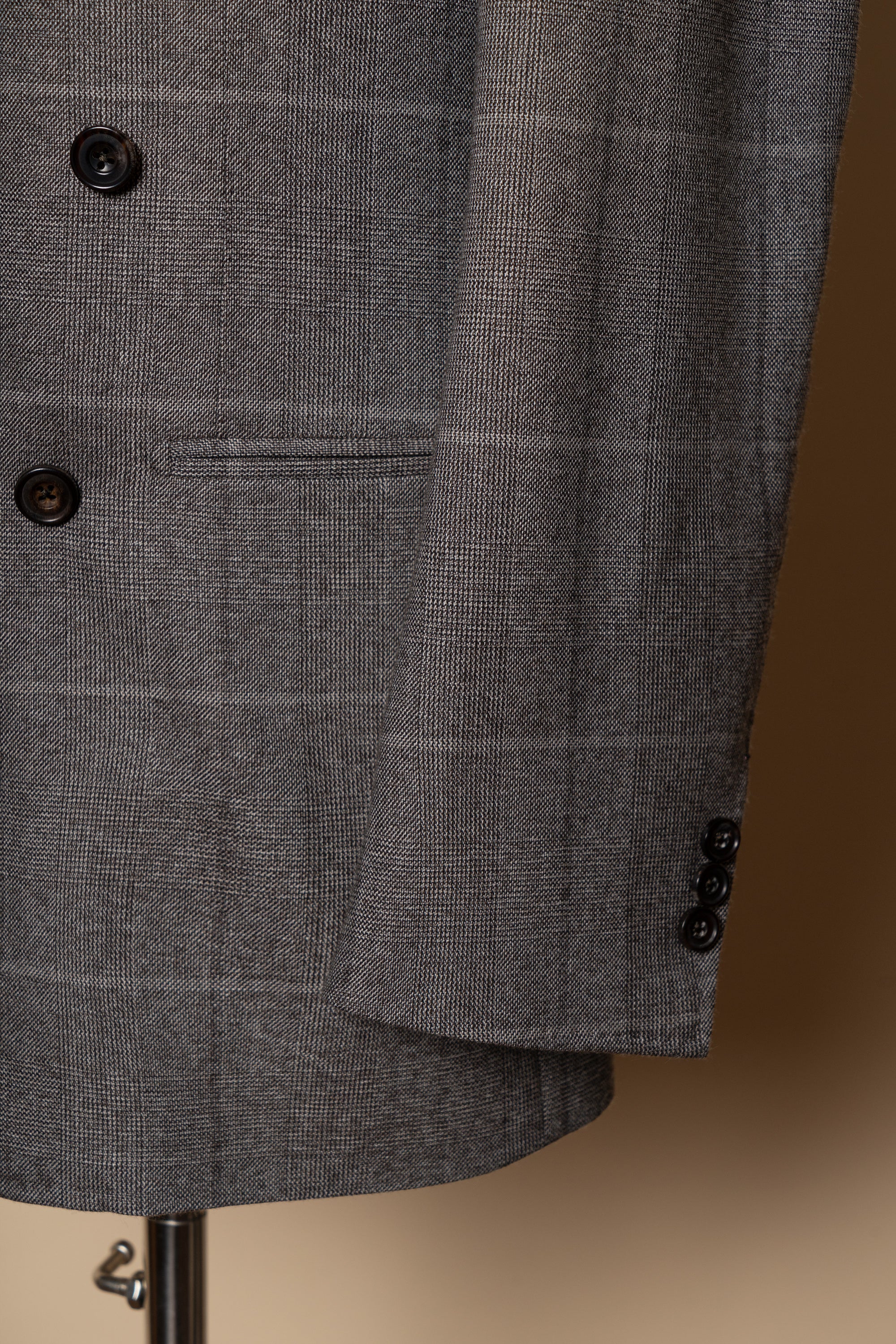 MTO Brown Glen Check Flannel Suit #373