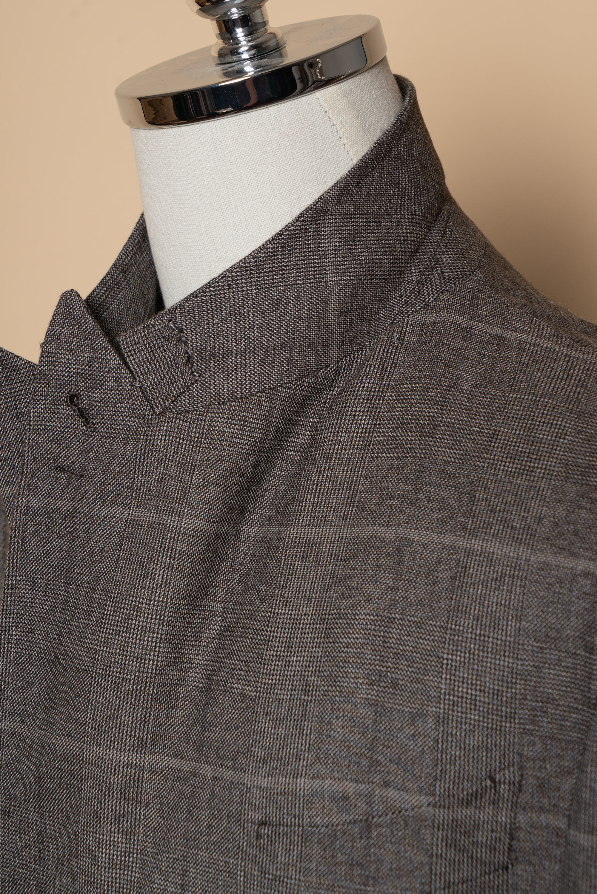 MTO Brown Glen Check Flannel Suit #373