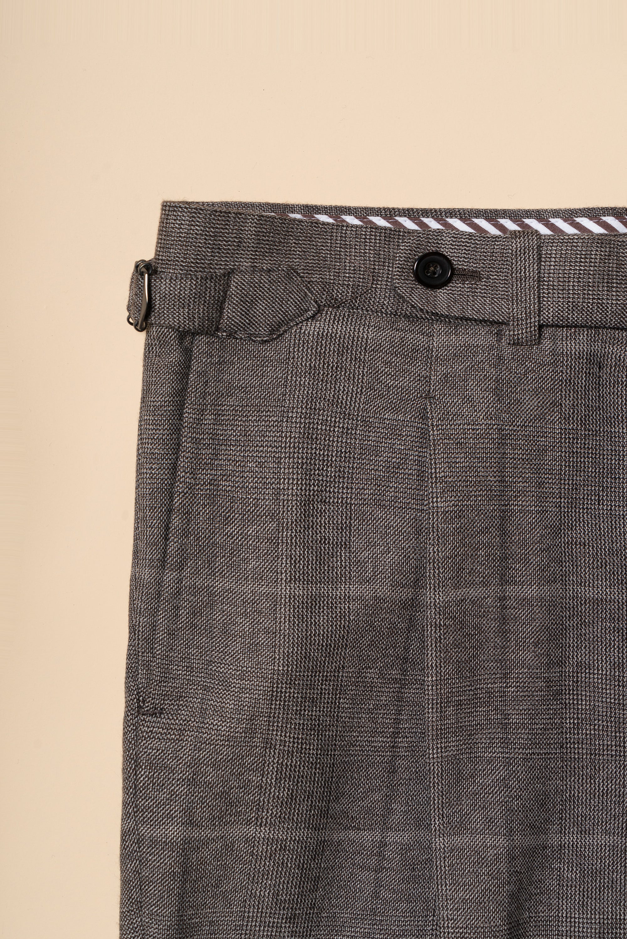 MTO Brown Glen Check Flannel Suit #373