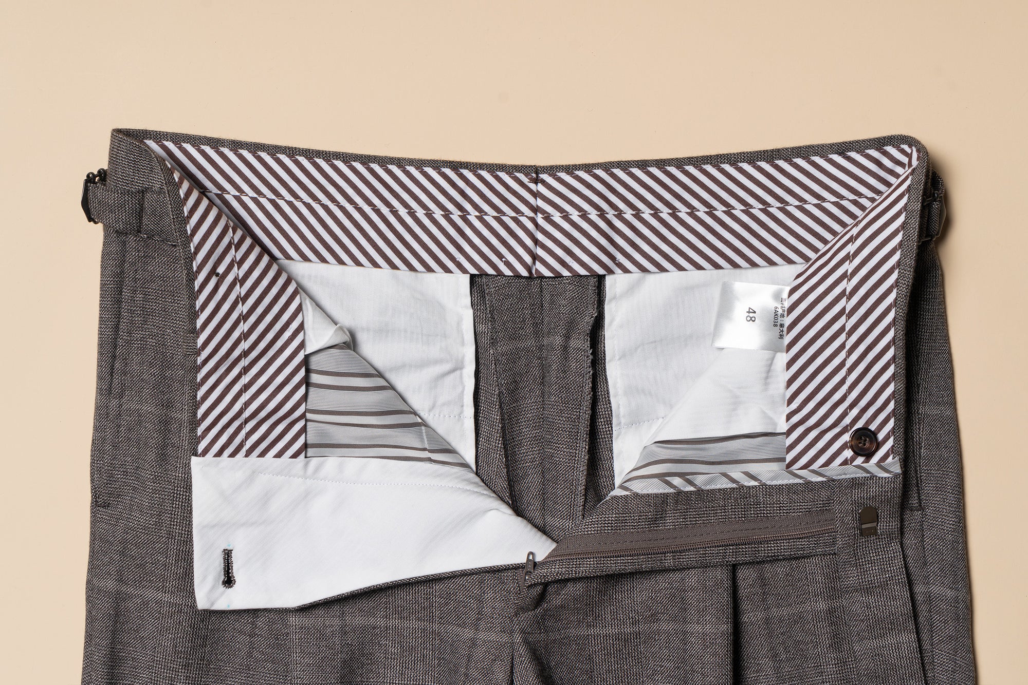 MTO Brown Glen Check Flannel Suit #373