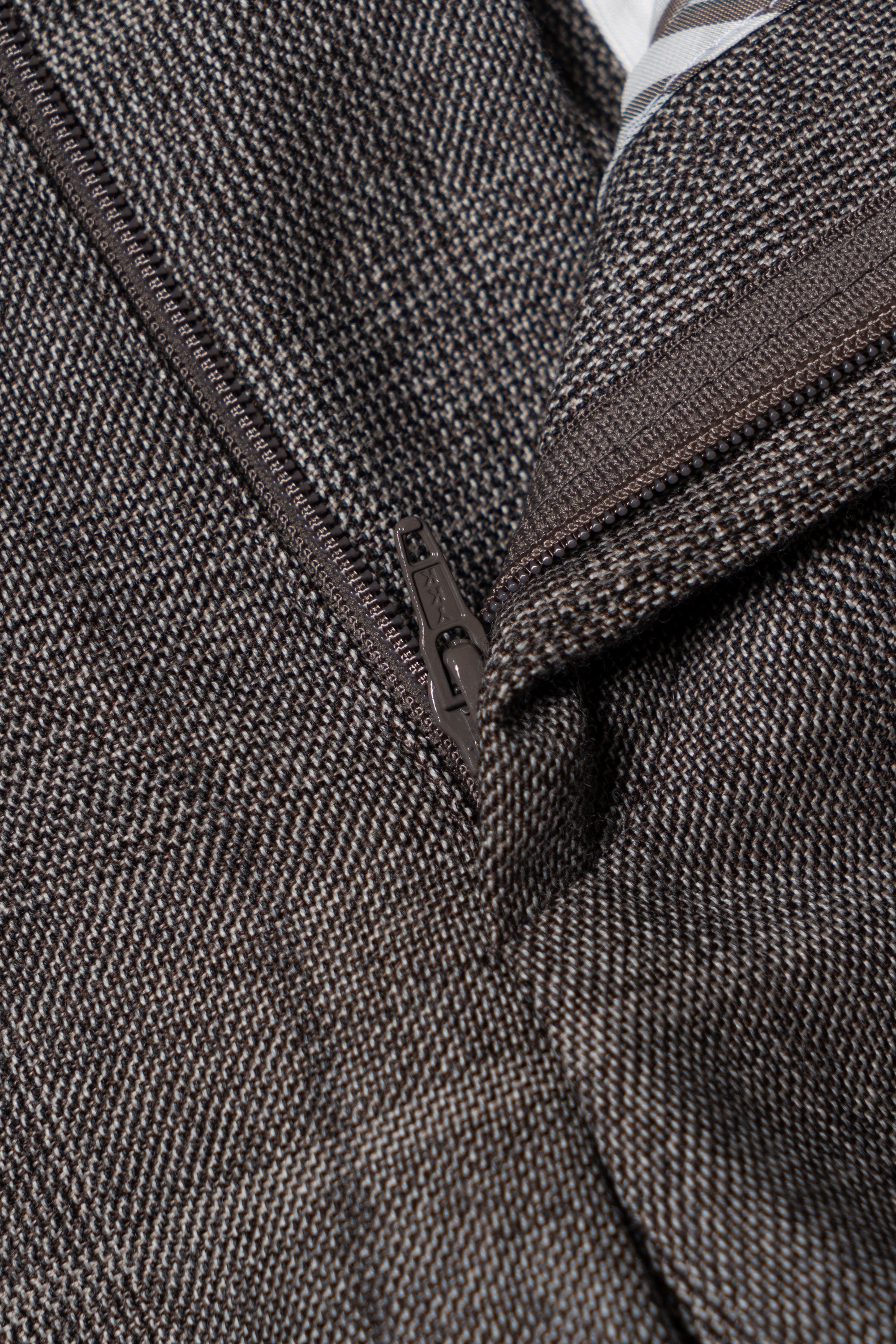 MTO Brown Glen Check Flannel Suit #373