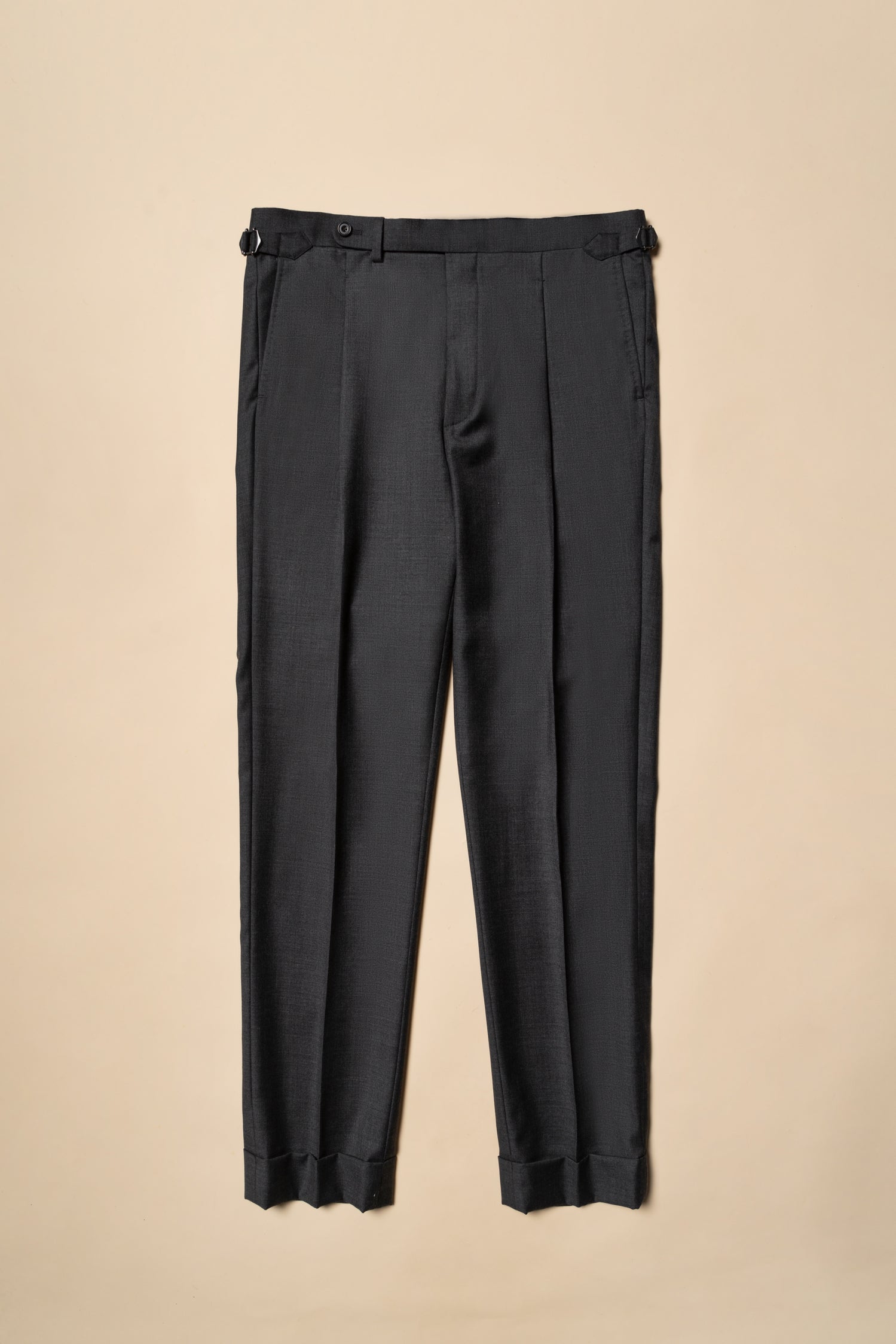 MTO Charcoal Sharkskin 17 Micron 130s Suit #405