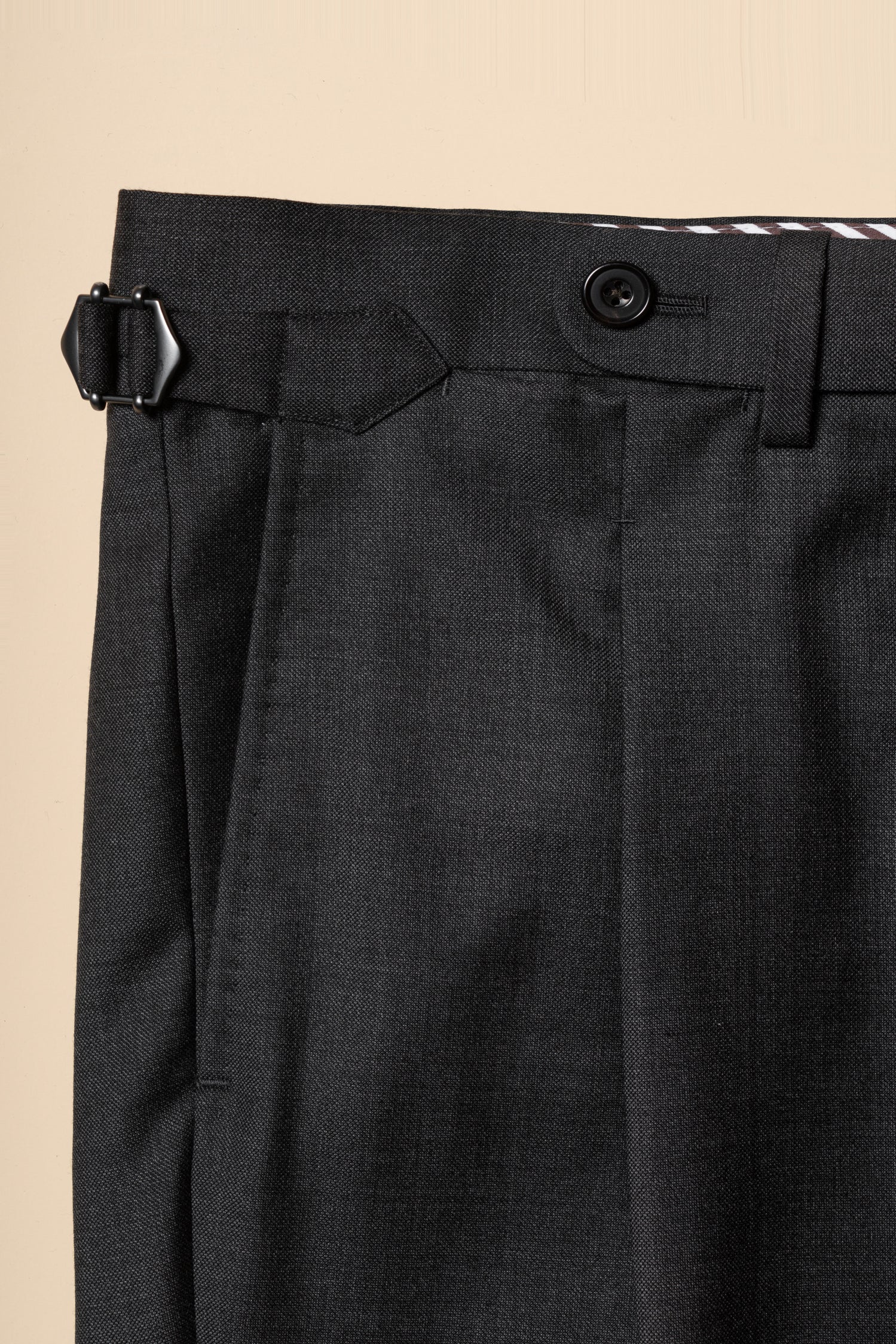 MTO Charcoal Sharkskin 17 Micron 130s Suit #405