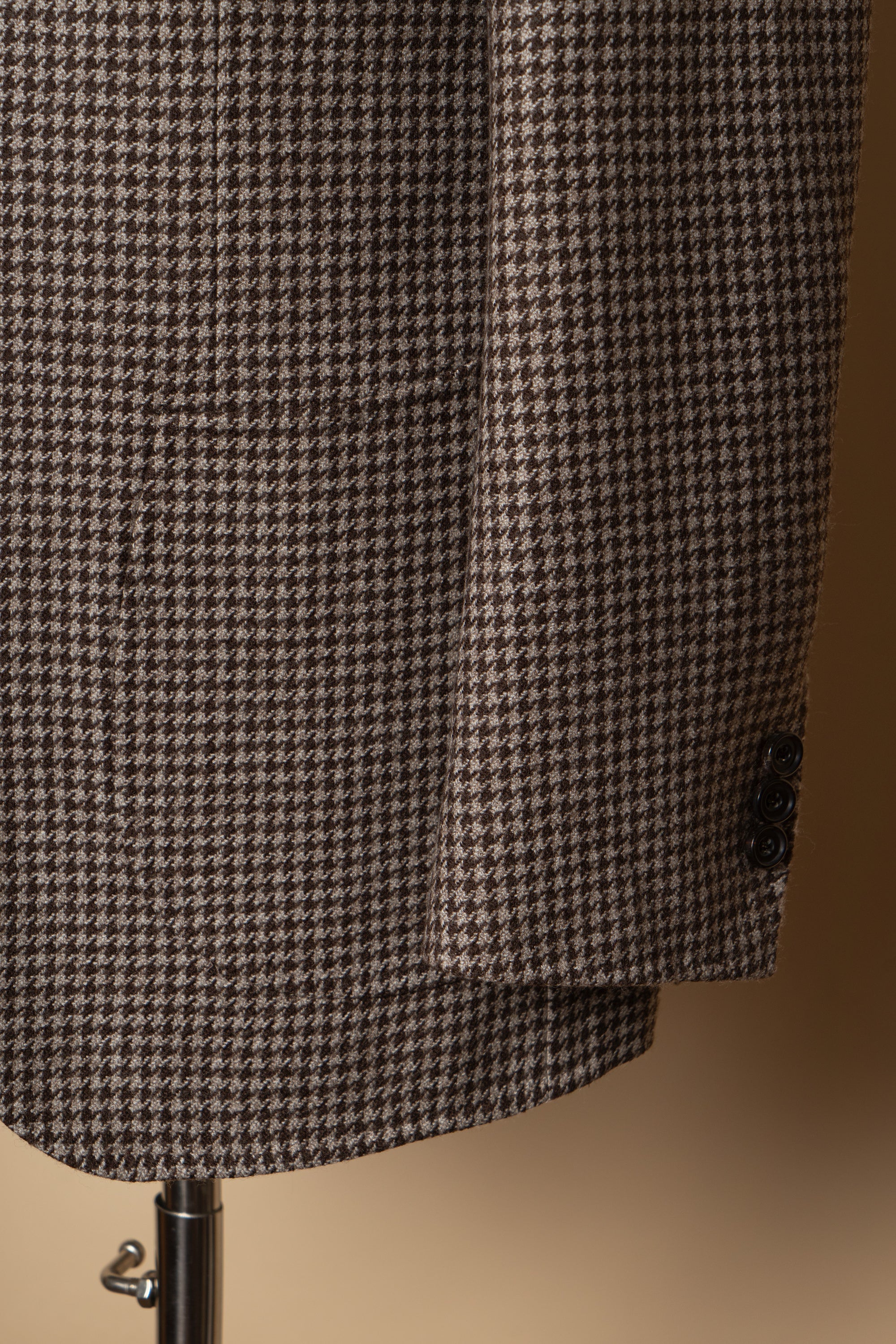 MTO Neutral Houndstooth Wool Jacket #462
