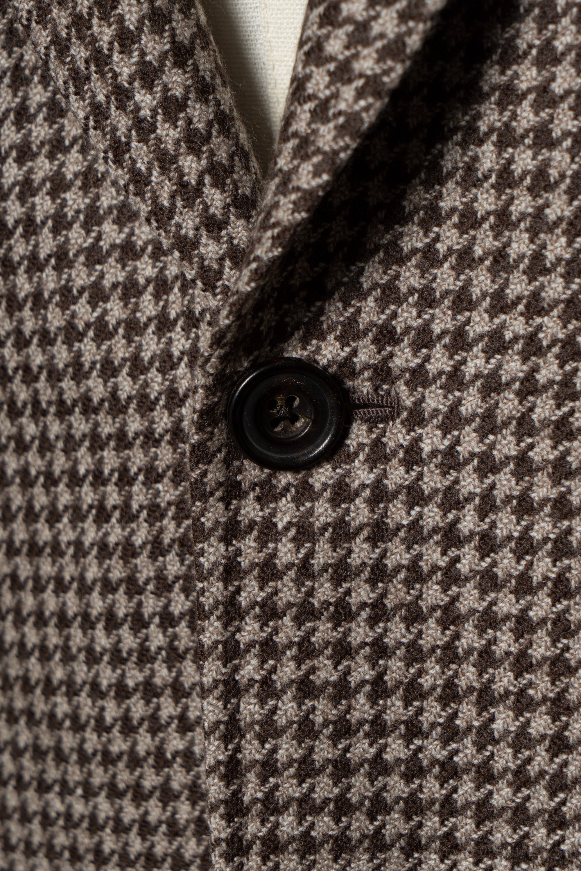 MTO Neutral Houndstooth Wool Jacket #462