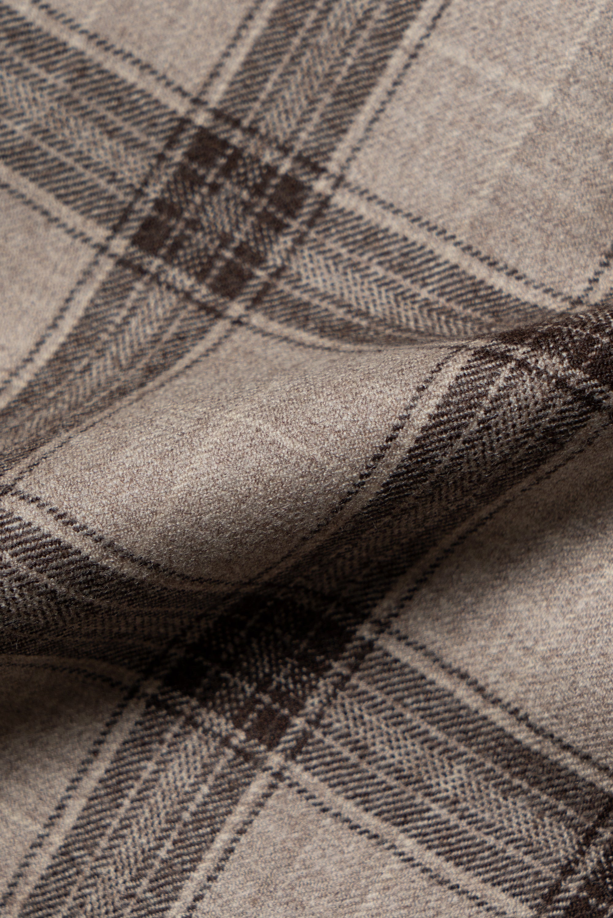 MTO Neutral Windowpane Wool Jacket #463