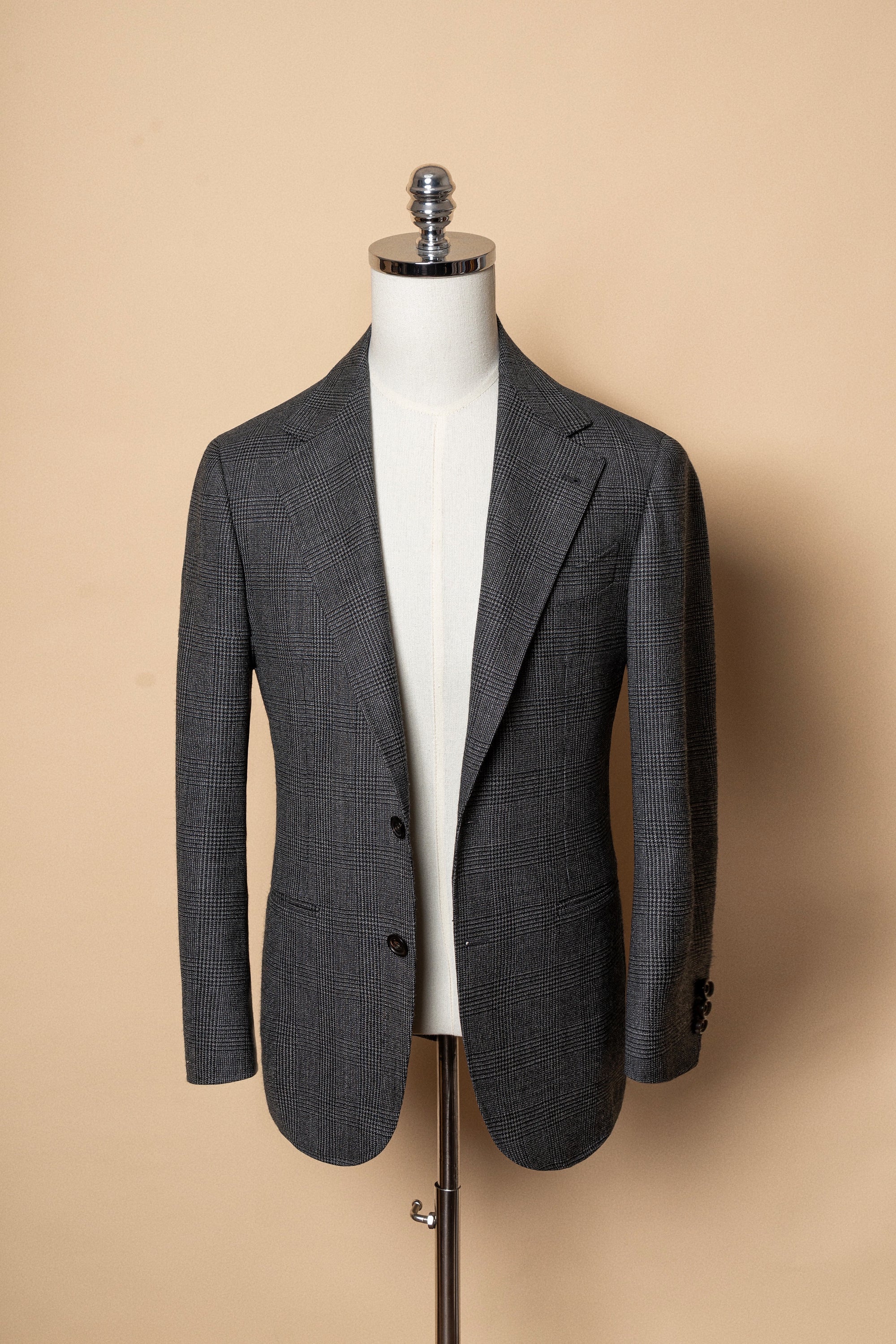 MTO Grey Glen Check Wool Suit #388