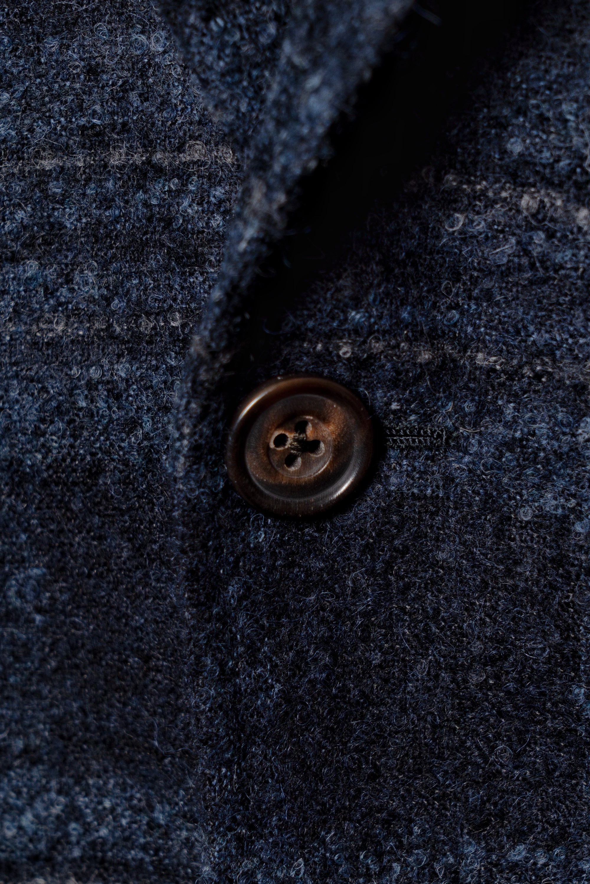 MTO Navy Plaid Camel Hair Wool Jacket