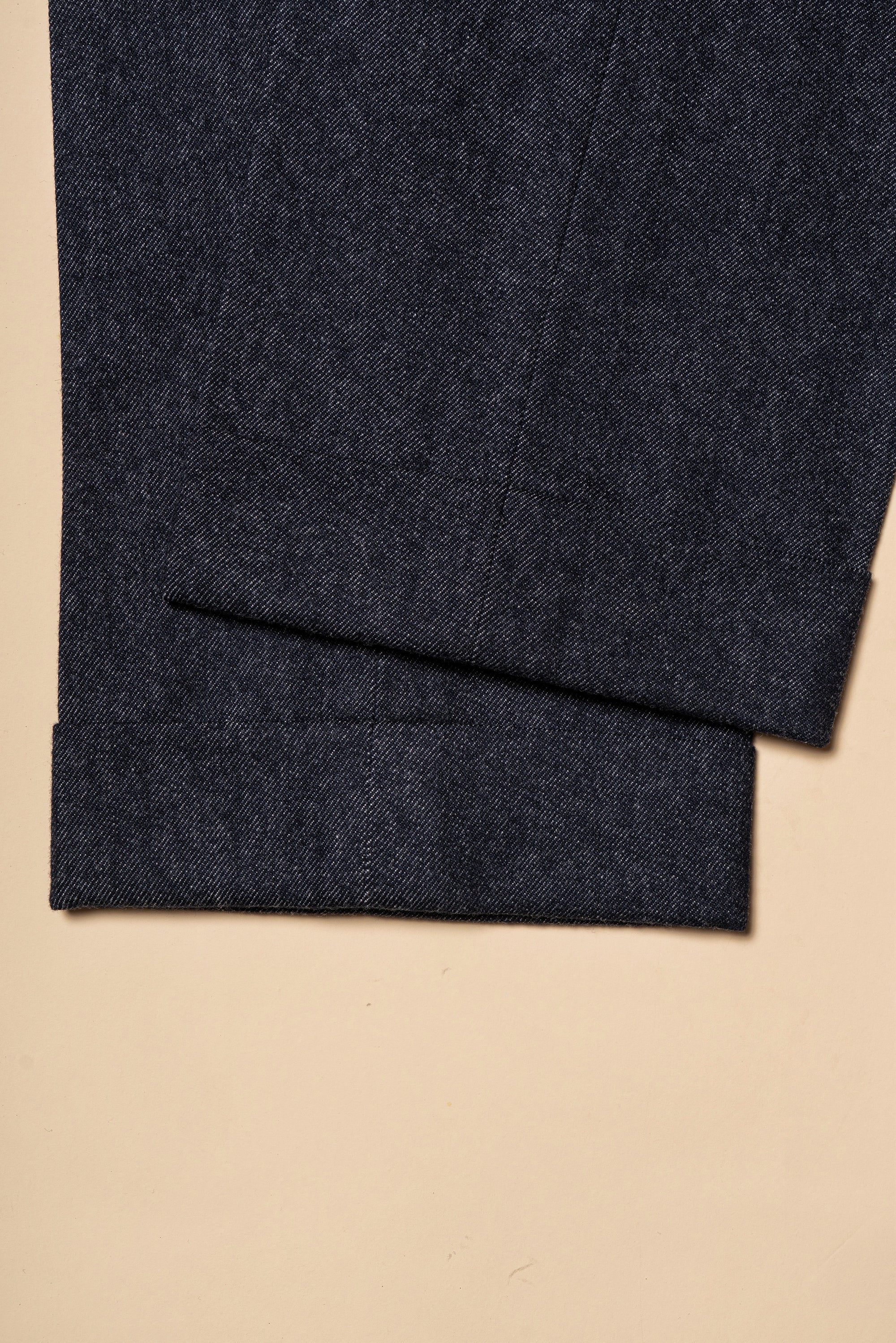 MTO Navy Denim 150s Wool Flannel Suit