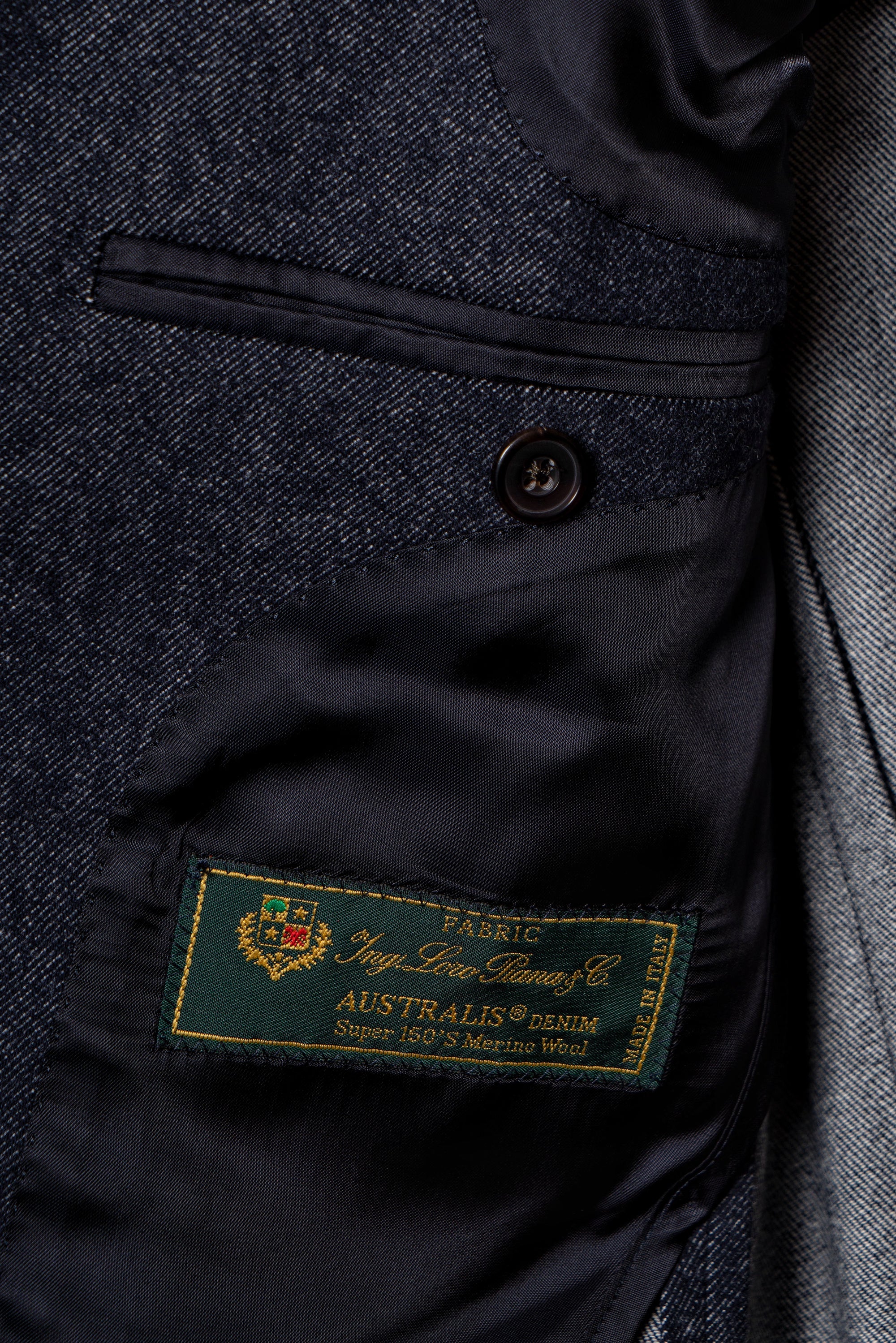 MTO Navy Denim 150s Wool Flannel Suit
