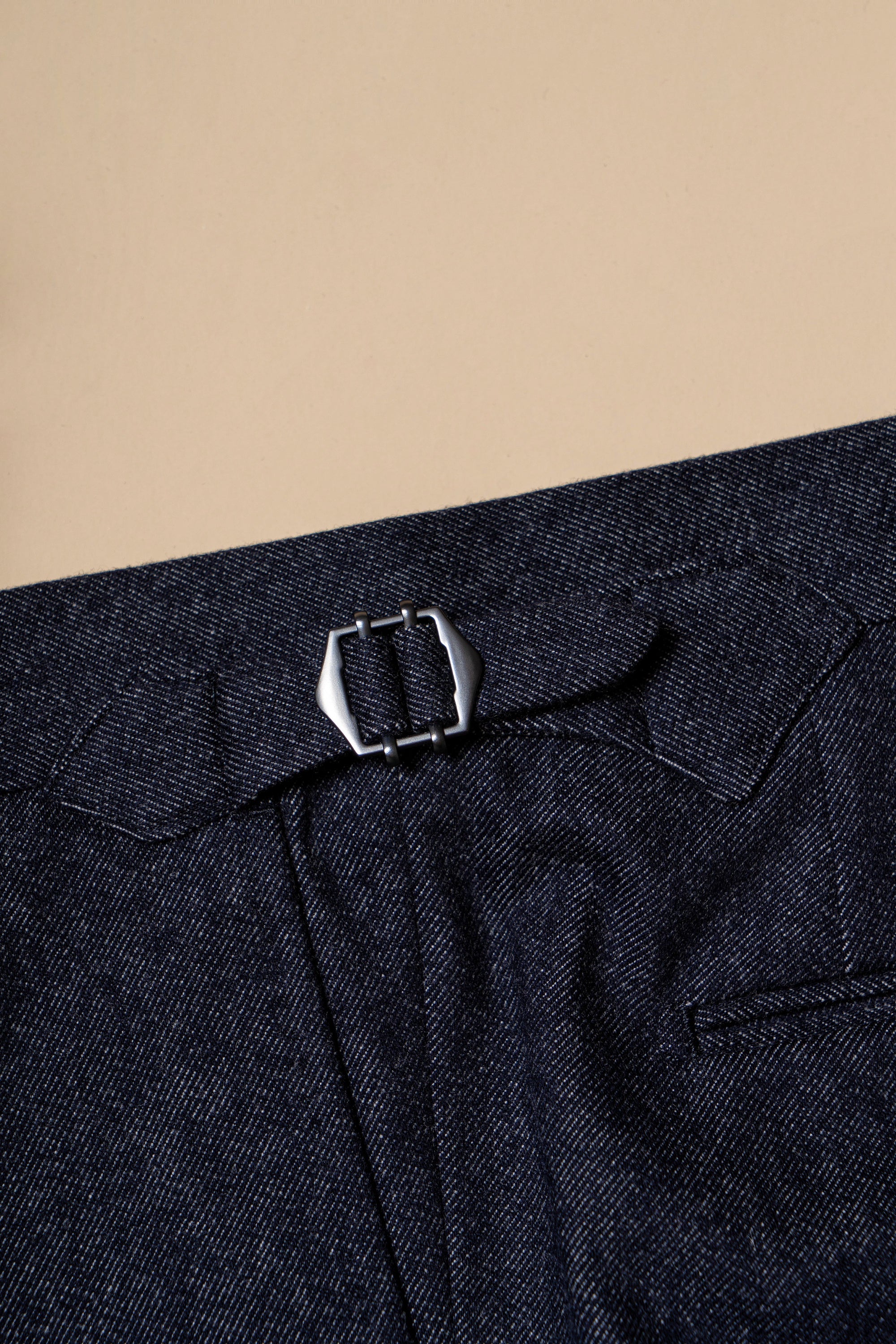 MTO Navy Denim 150s Wool Flannel Suit