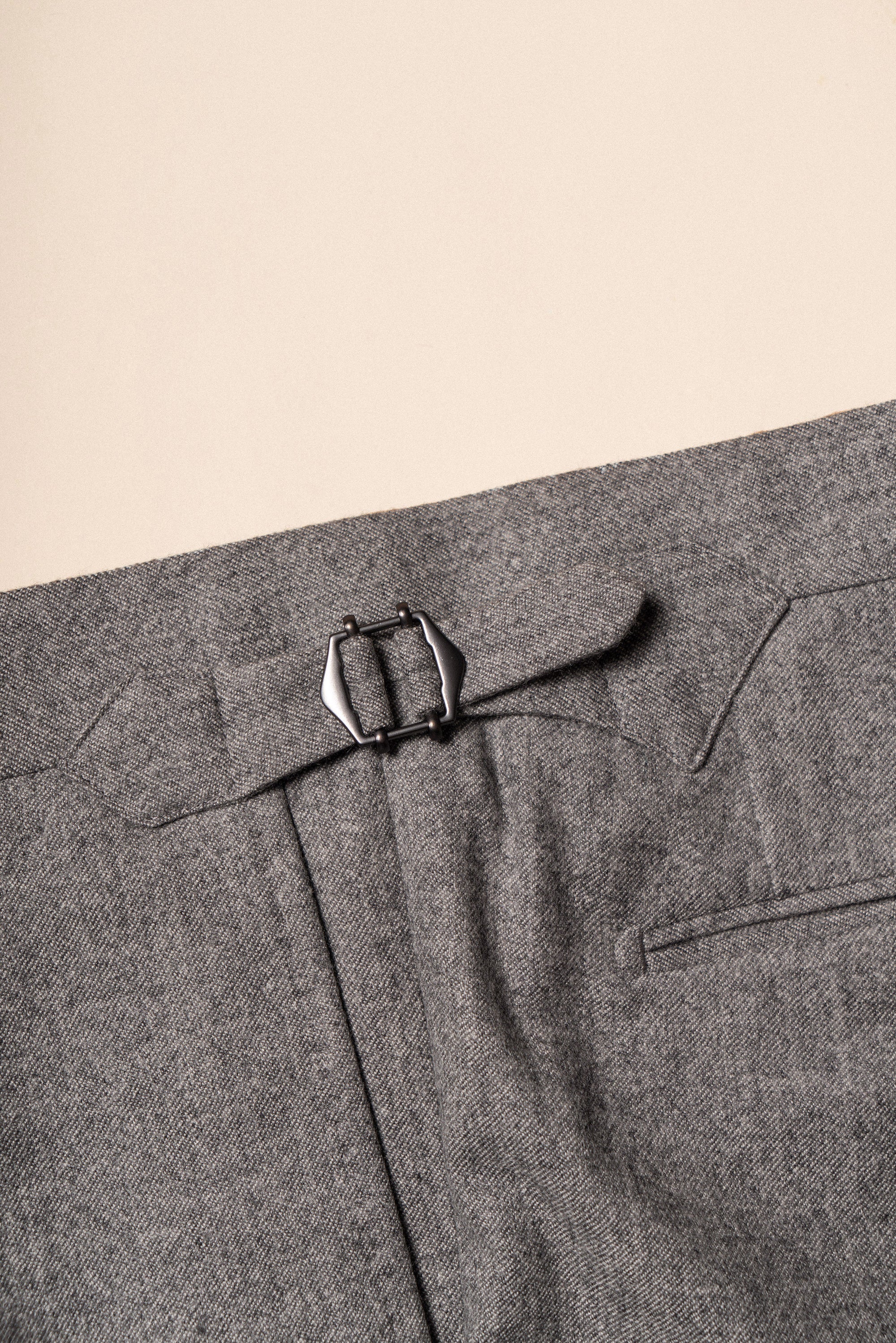MTO Grey Camel Wool Cashmere Flannel Suit