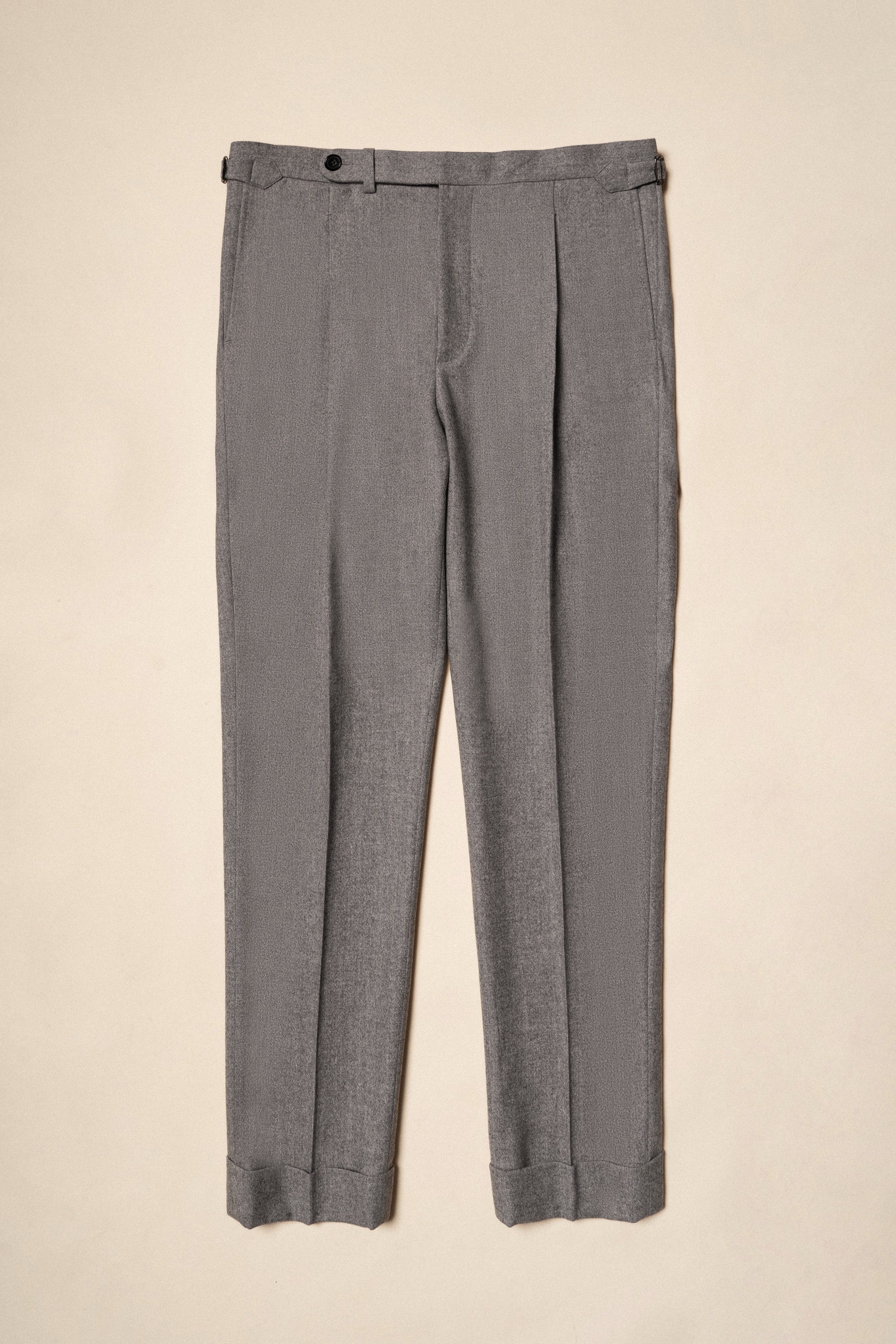 MTO Grey Camel Wool Cashmere Flannel Suit
