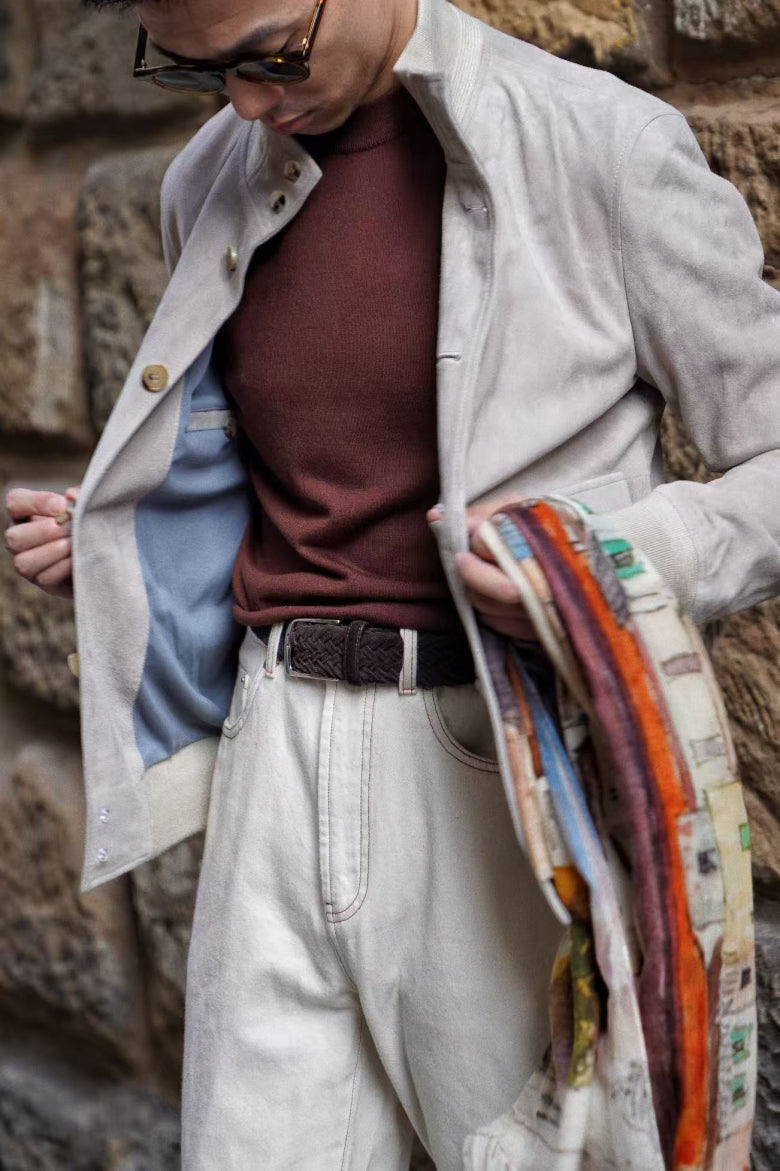 [Preorder] Stone Sheepskin Suede A1 Jacket