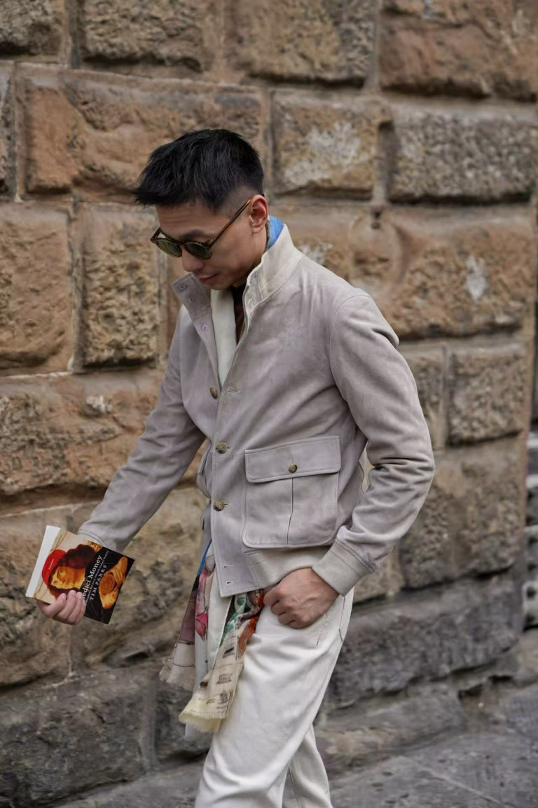 [Preorder] Stone Sheepskin Suede A1 Jacket